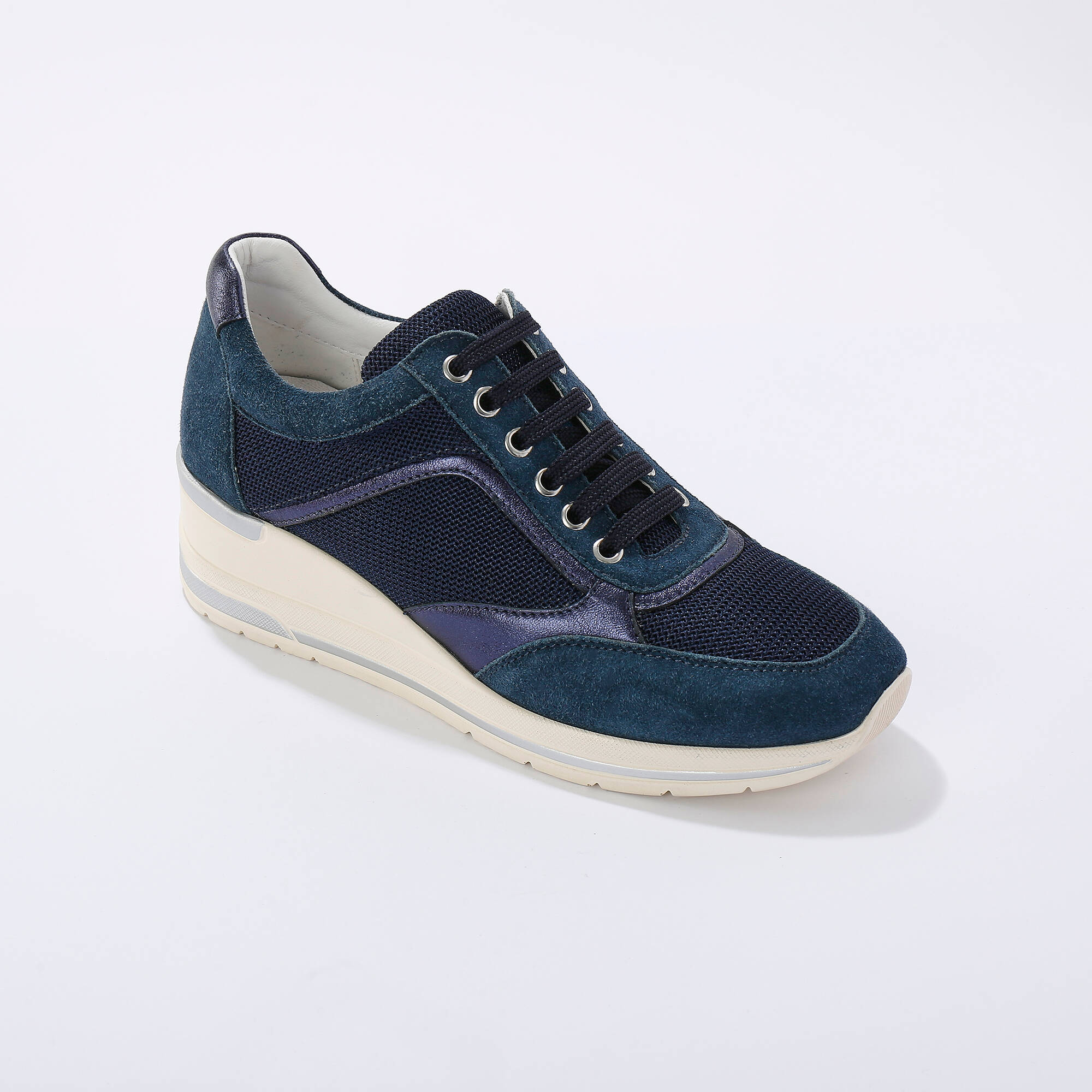 Baskets compensées en cuir certifié LWG - Blancheporte