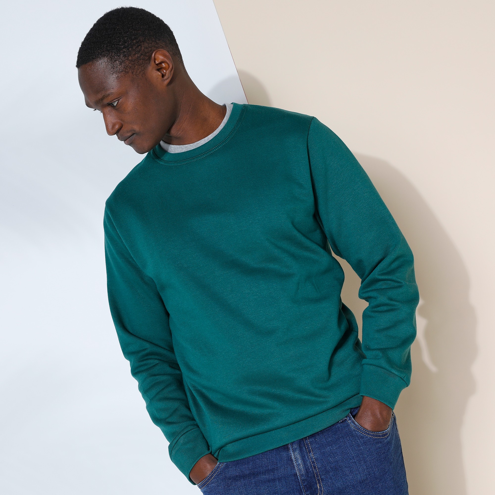 Sweat Molleton Col Rond - Blancheporte