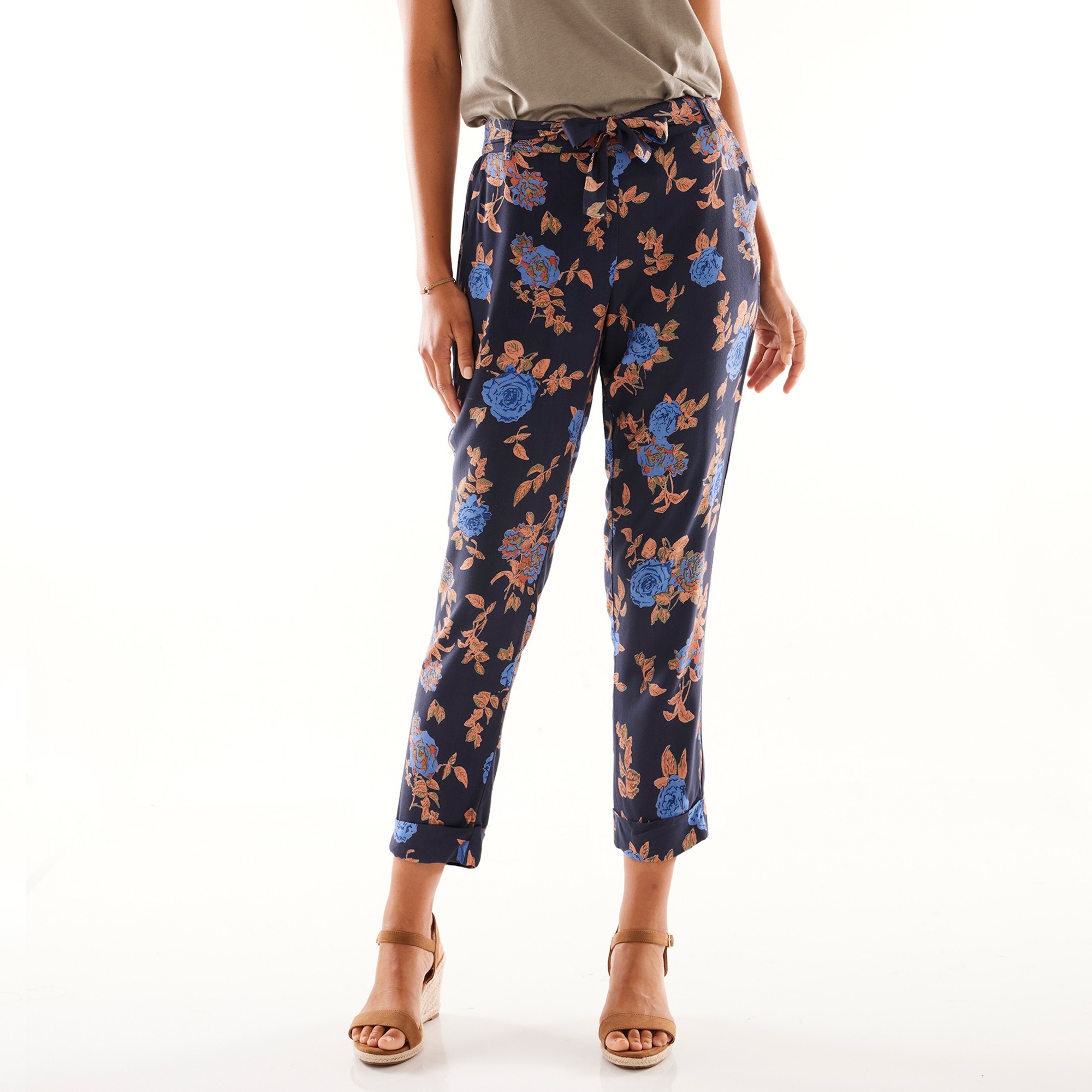 Pantalon 7/8ème Fuselée Imprimé Fleuri - Blancheporte