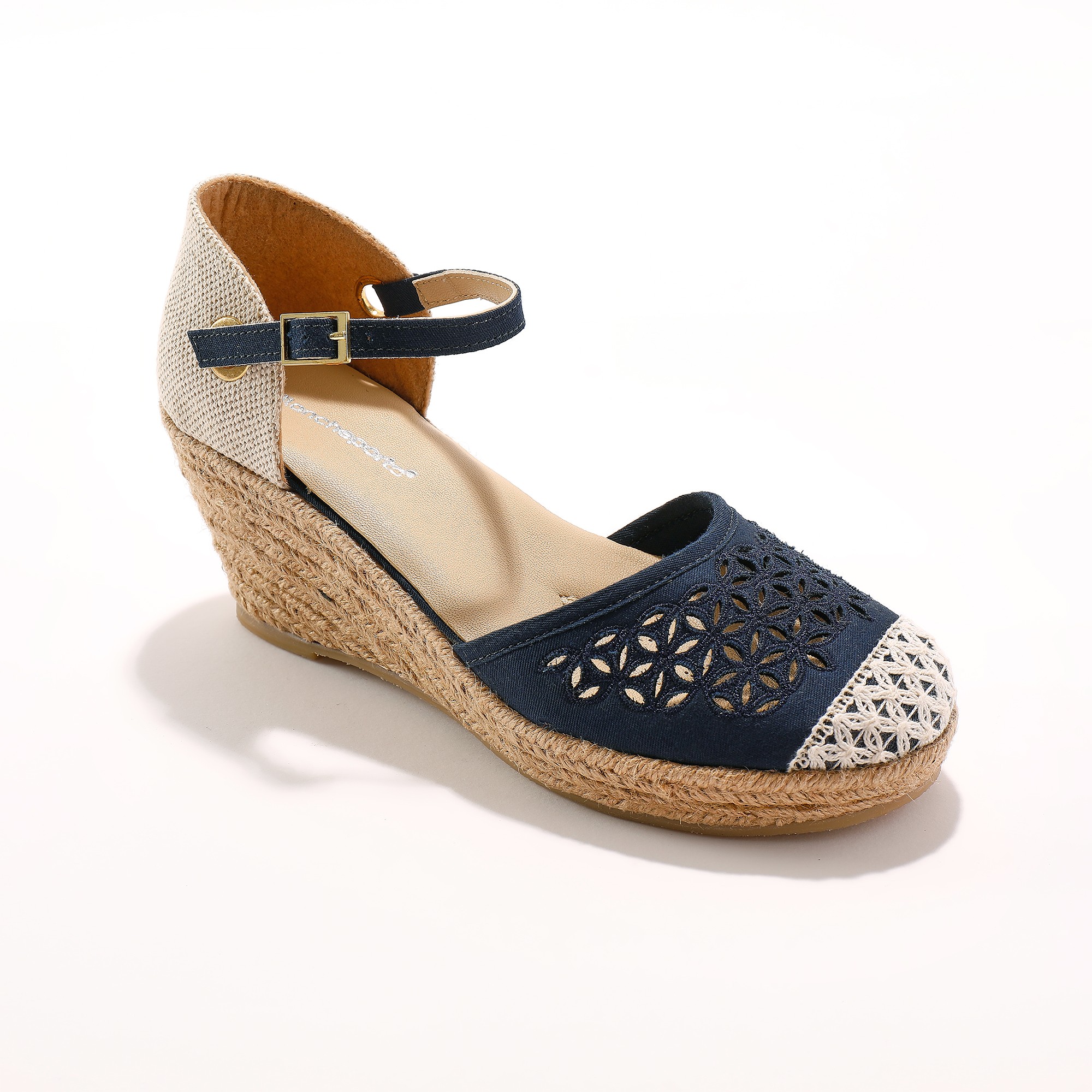 Espadrilles Compensées Dessus Macramé - Blancheporte