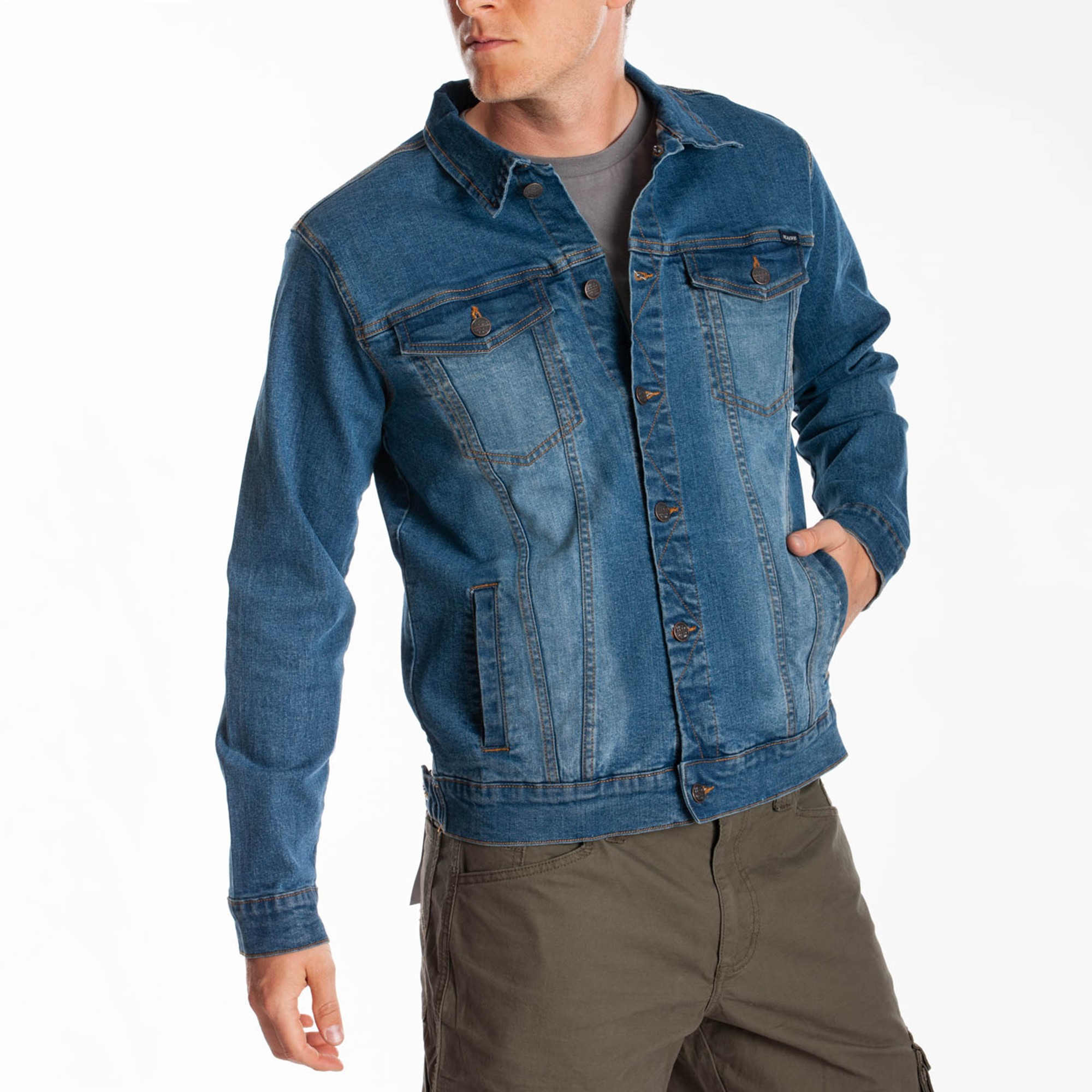 Veste en jean stretch coupe ajustee stone Blancheporte