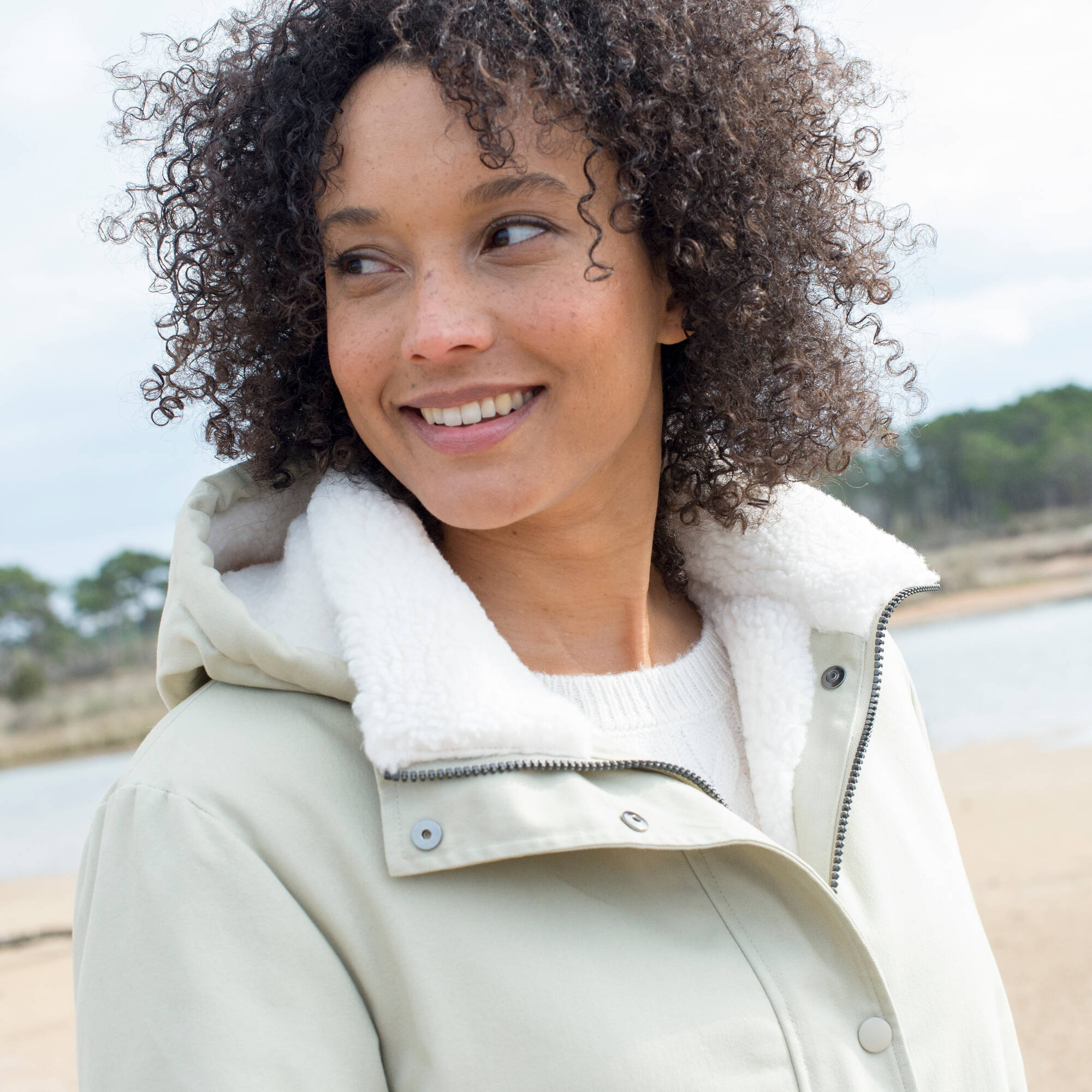 Parka dperlante capuche double polaire sherpa - Blancheporte 145$
