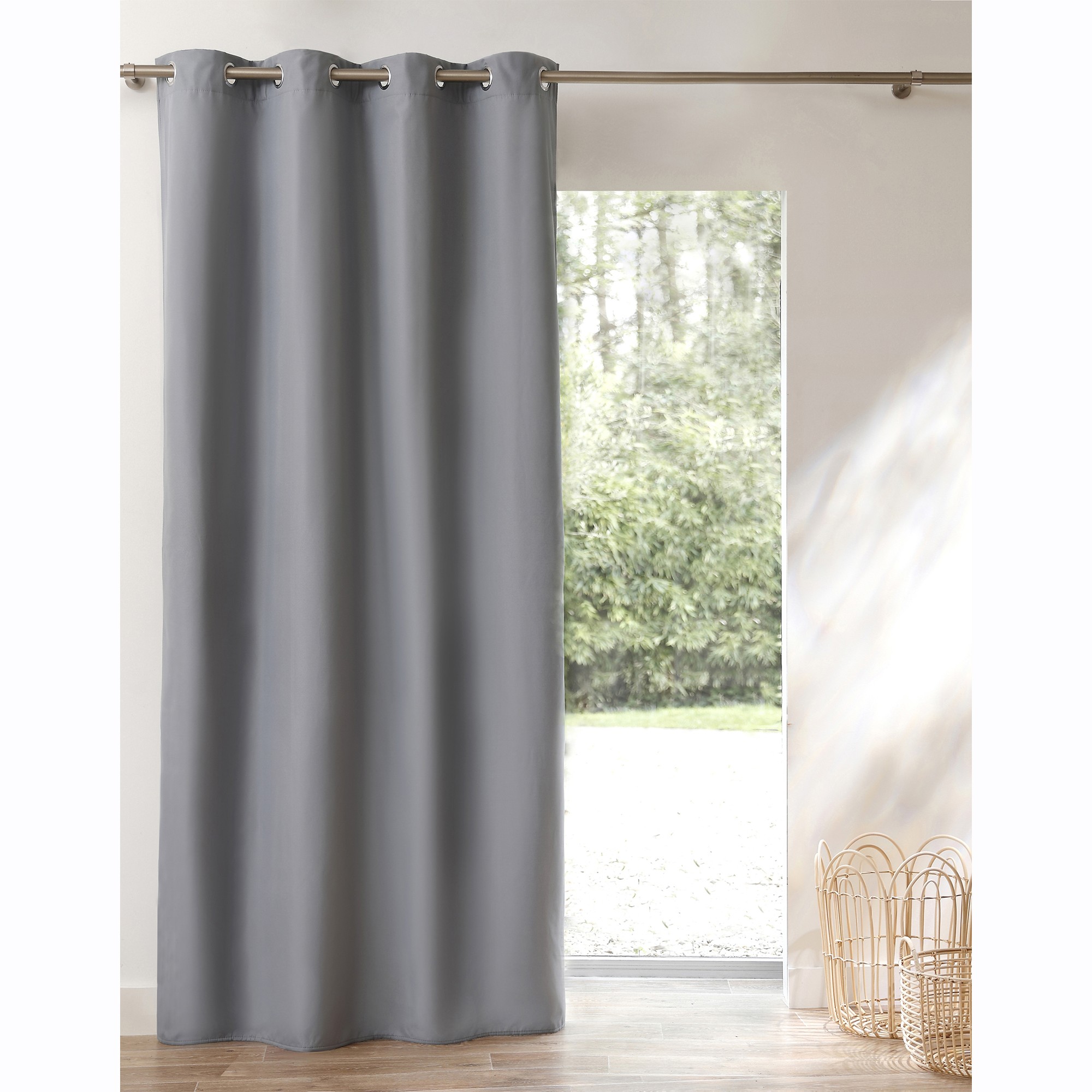 Rideau Isolant Uni Envers Polaire Finition Oeillets - Blancheporte