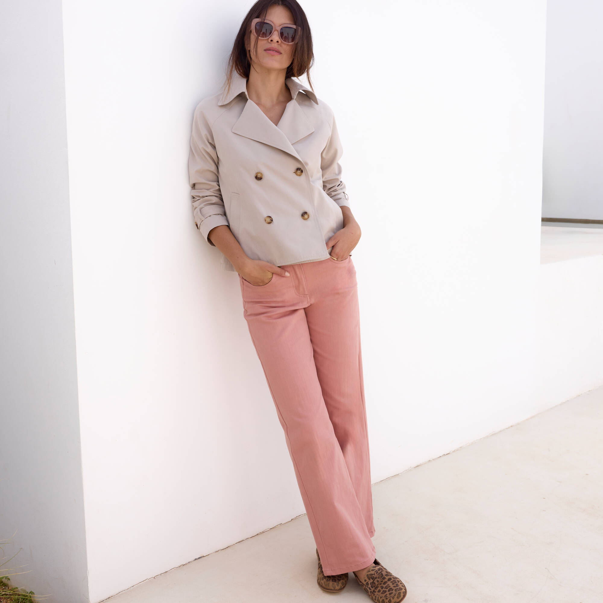 Trench court dperlant - Blancheporte 60 €