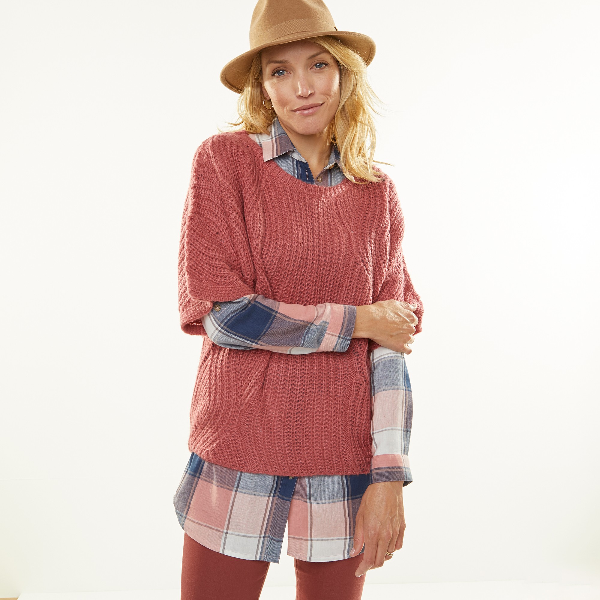 Pull Poncho Manches Coudes - Blancheporte