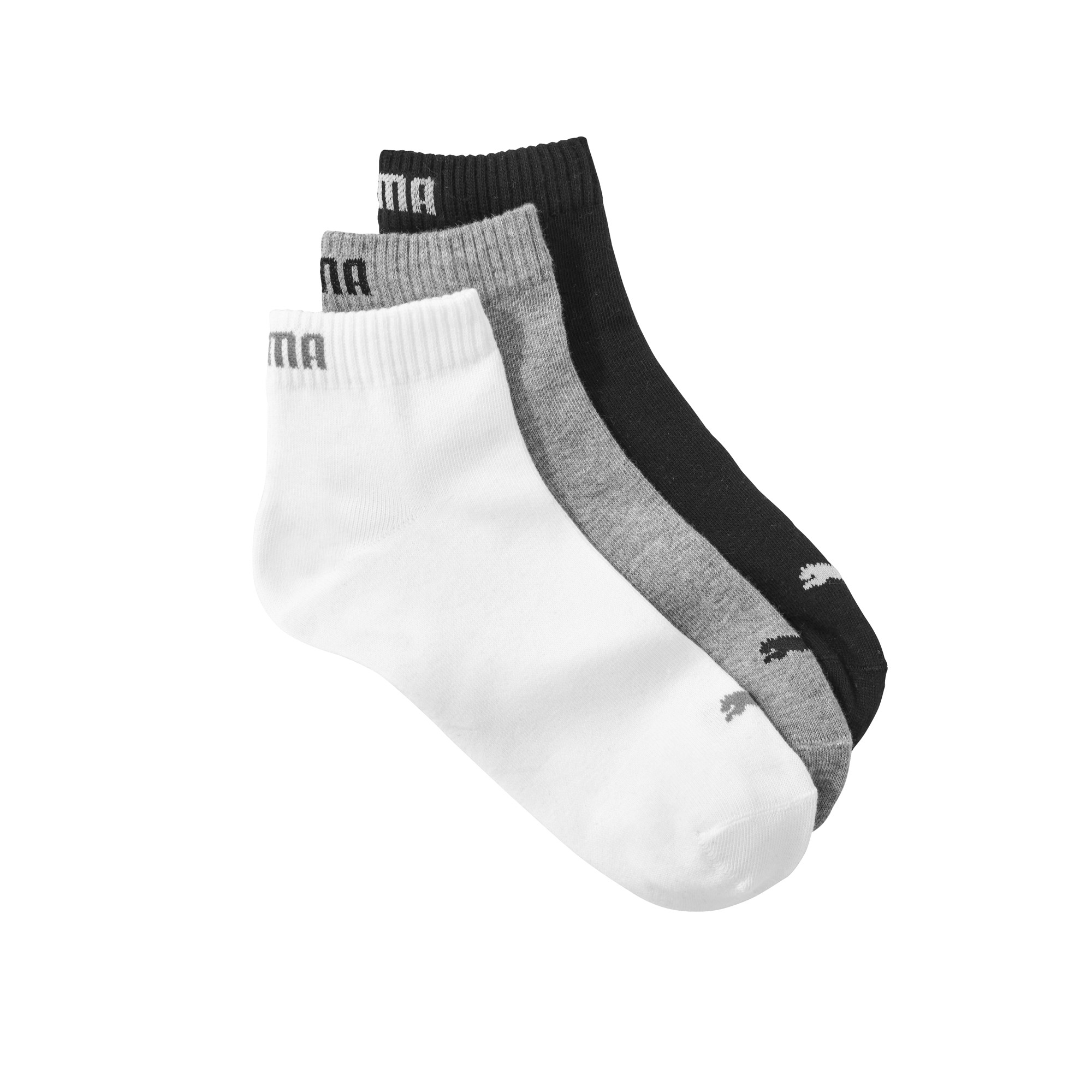Chaussettes Quarter - lot de 3 paires gris, blanc, noir - 43/46 - Blanc/gris/noir - Puma