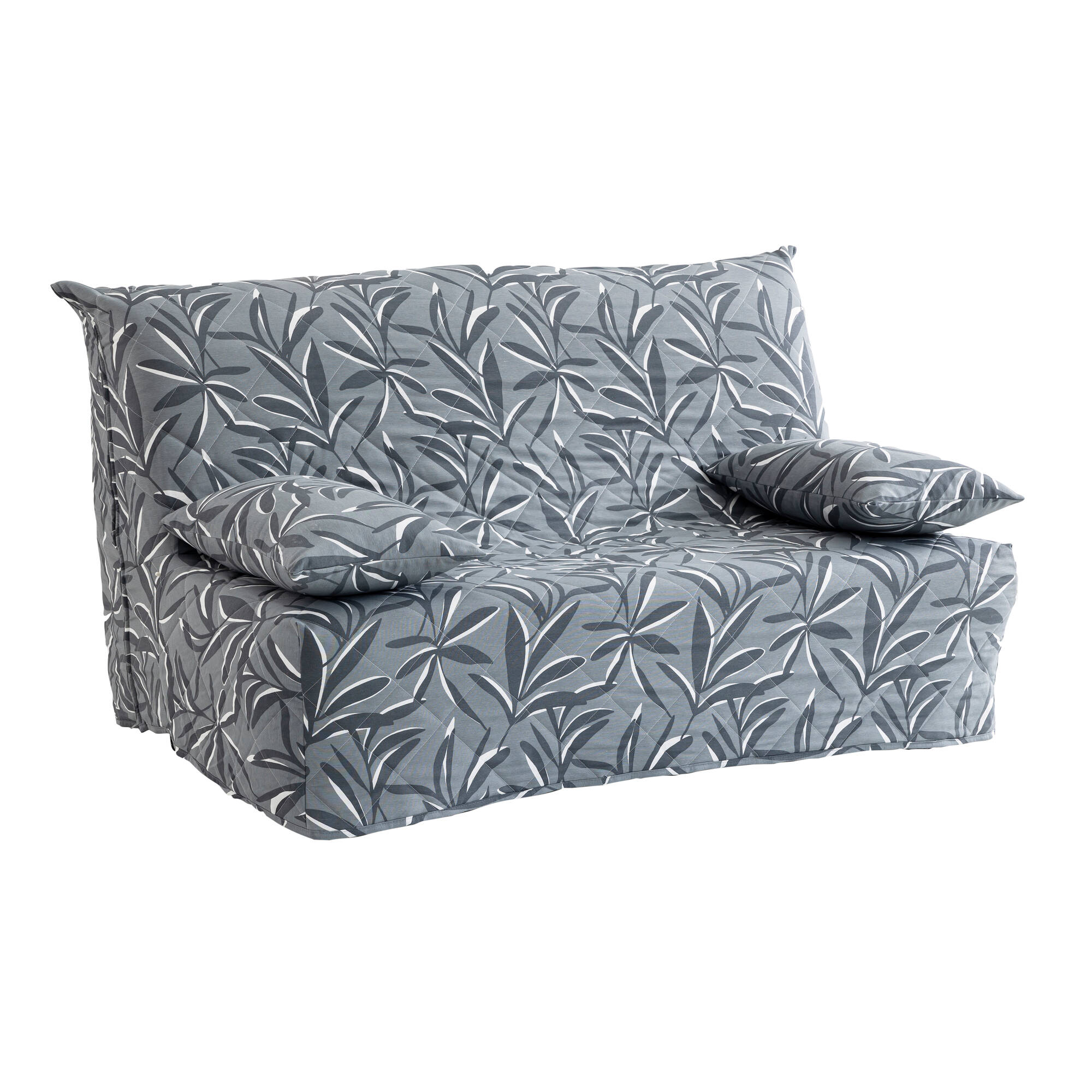 Housse canapé BZ matelassée imprimé feuillage - Blancheporte