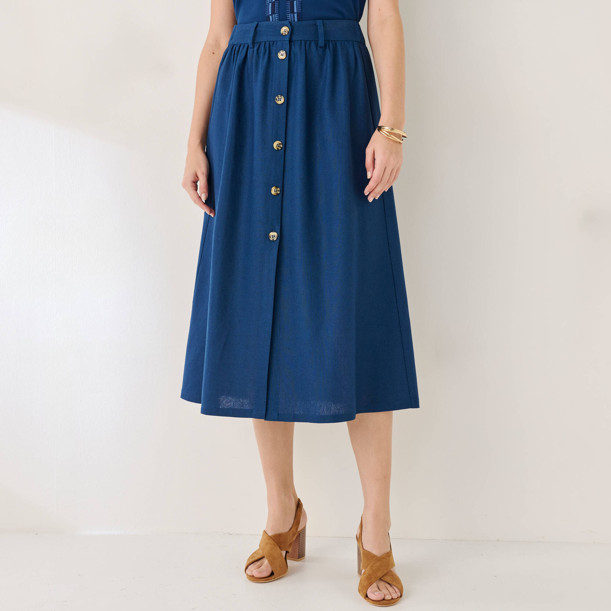Veste Femme Boutonnée Coton Kaki | tbs