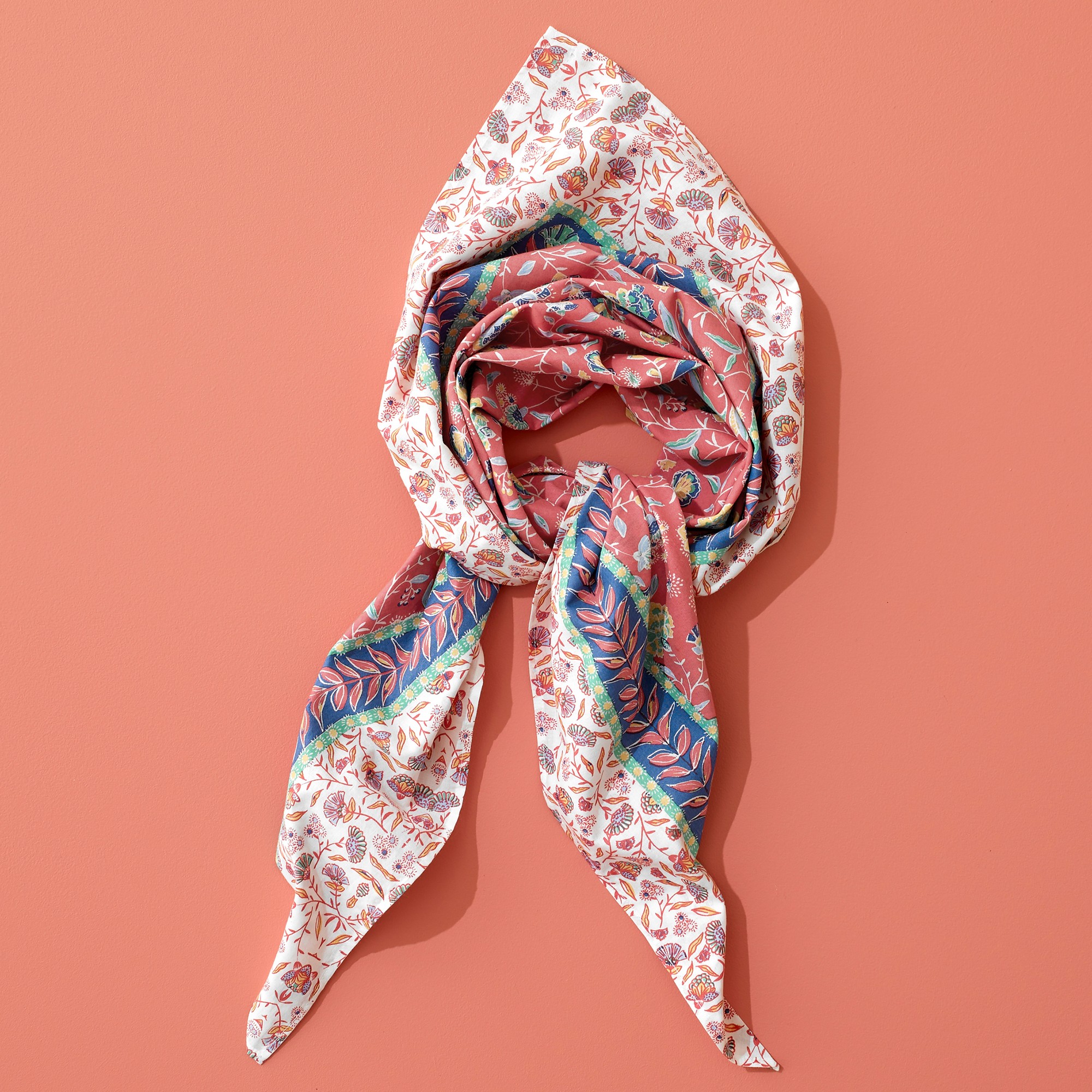 Foulard Carré Imprimé Floral Indian Summer - Blancheporte