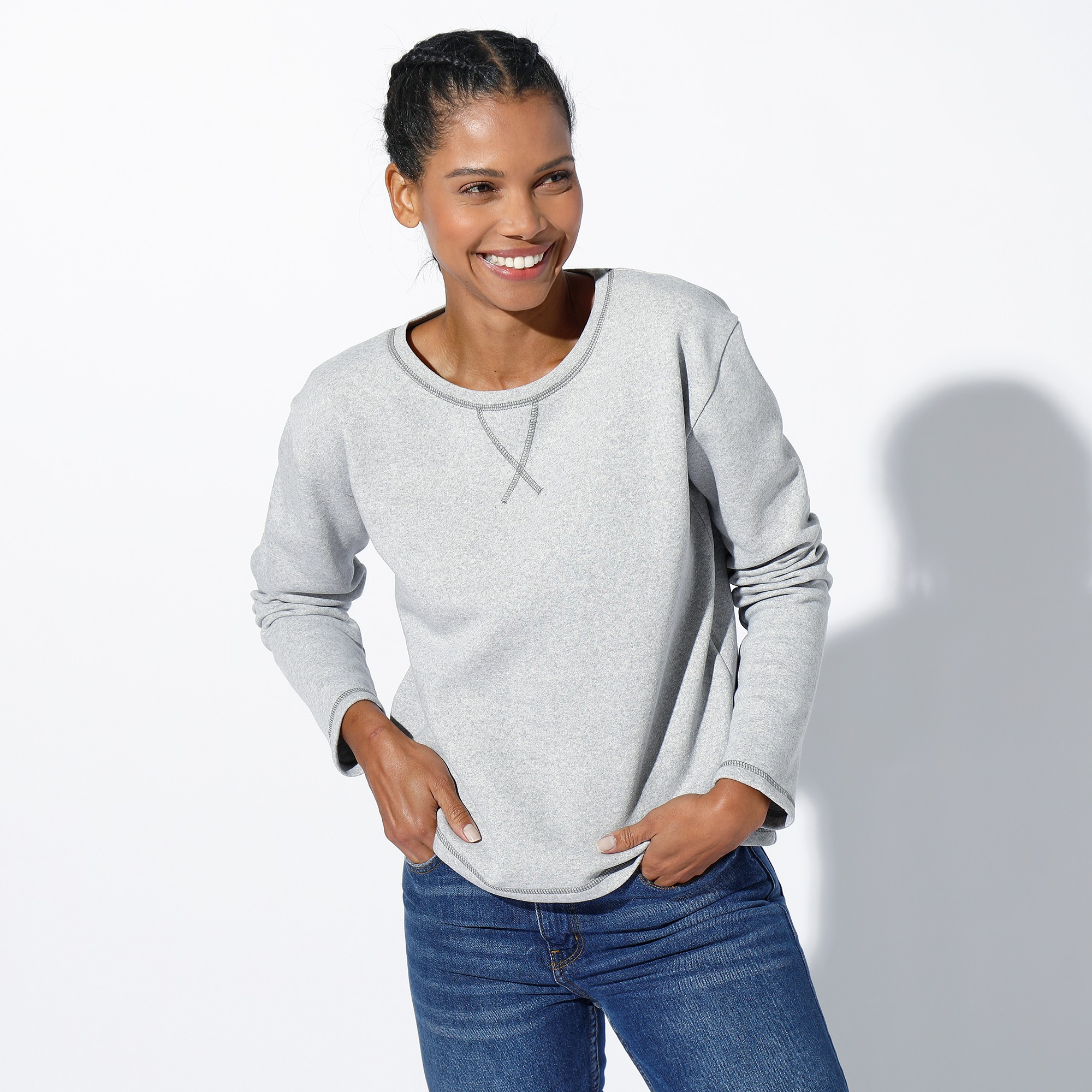 Sweat Court, Molleton Gratté - Blancheporte