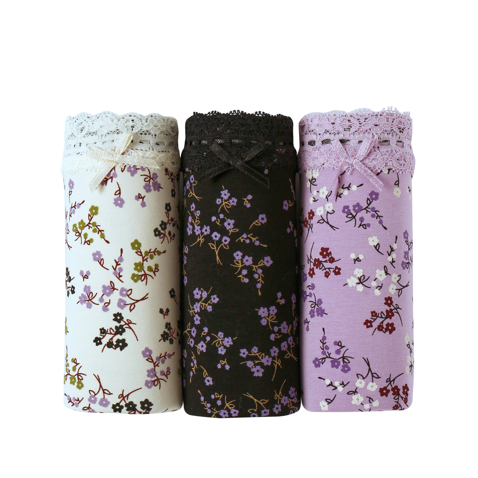 Culotte Coton Et Dentelle Forme Maxi - Lot De 3 - Blancheporte