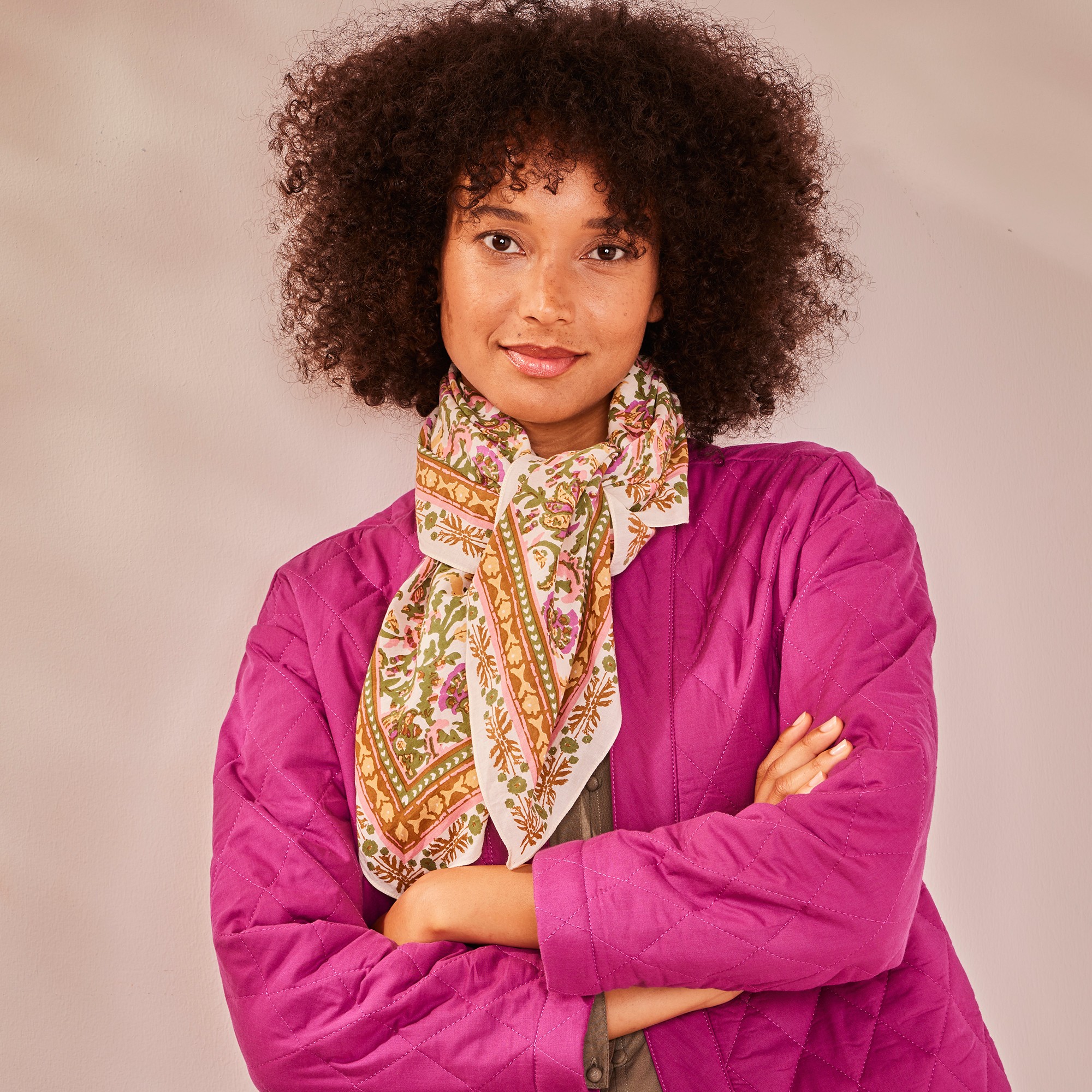 Foulard Imprimé Floral 90x90 Cm - Blancheporte