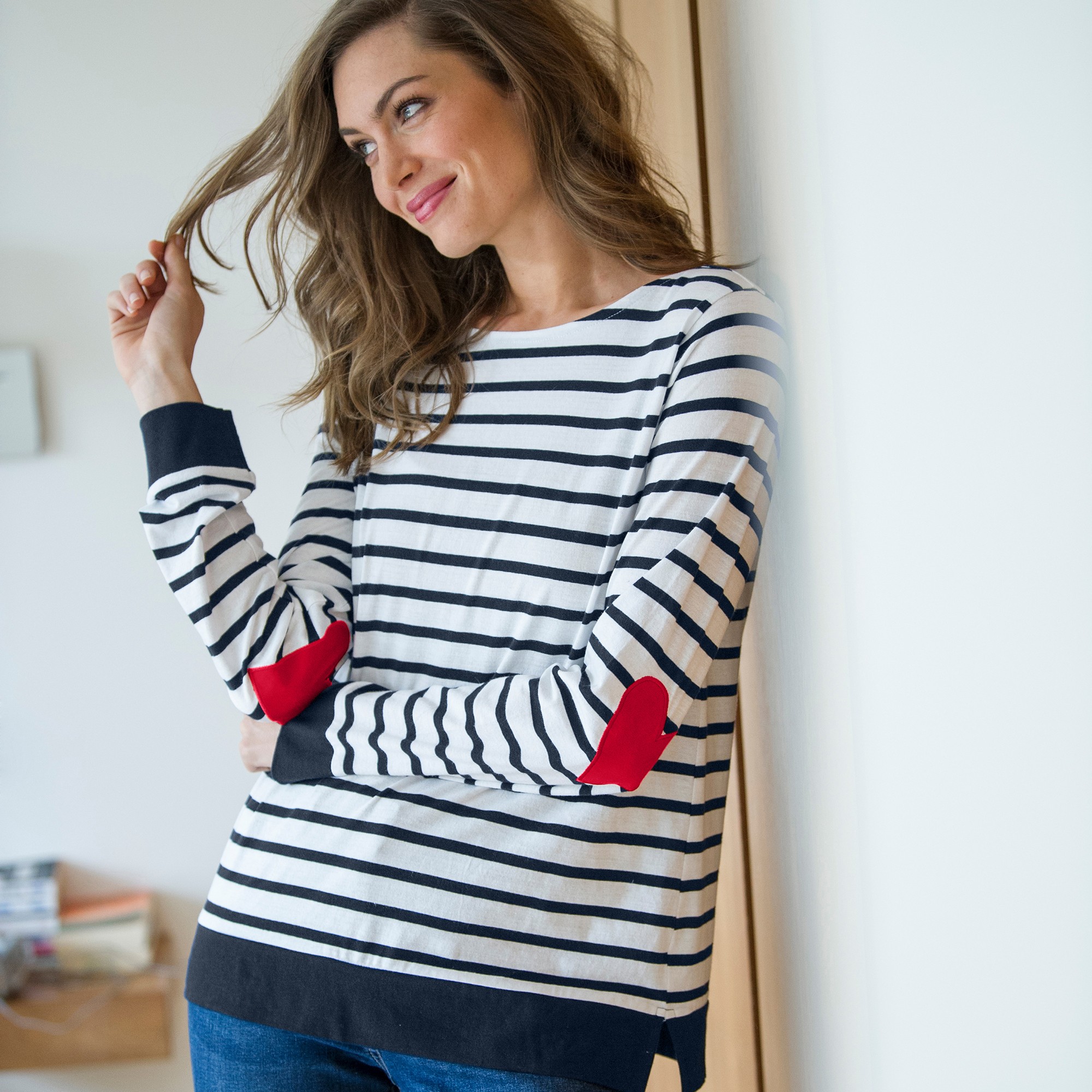 Marinière Col Bateau Coudières Coeur - Blancheporte