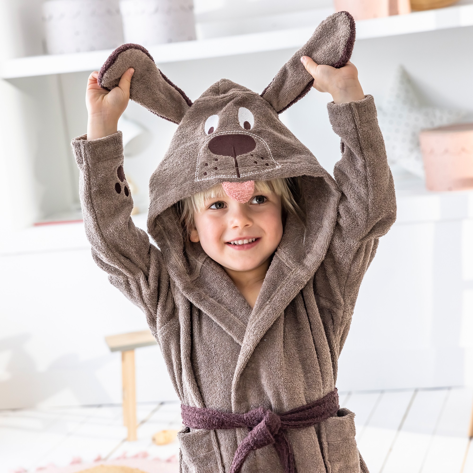 Fille Decathlon Peignoir Enfant Capuchon Dinosaure Ou Licorne