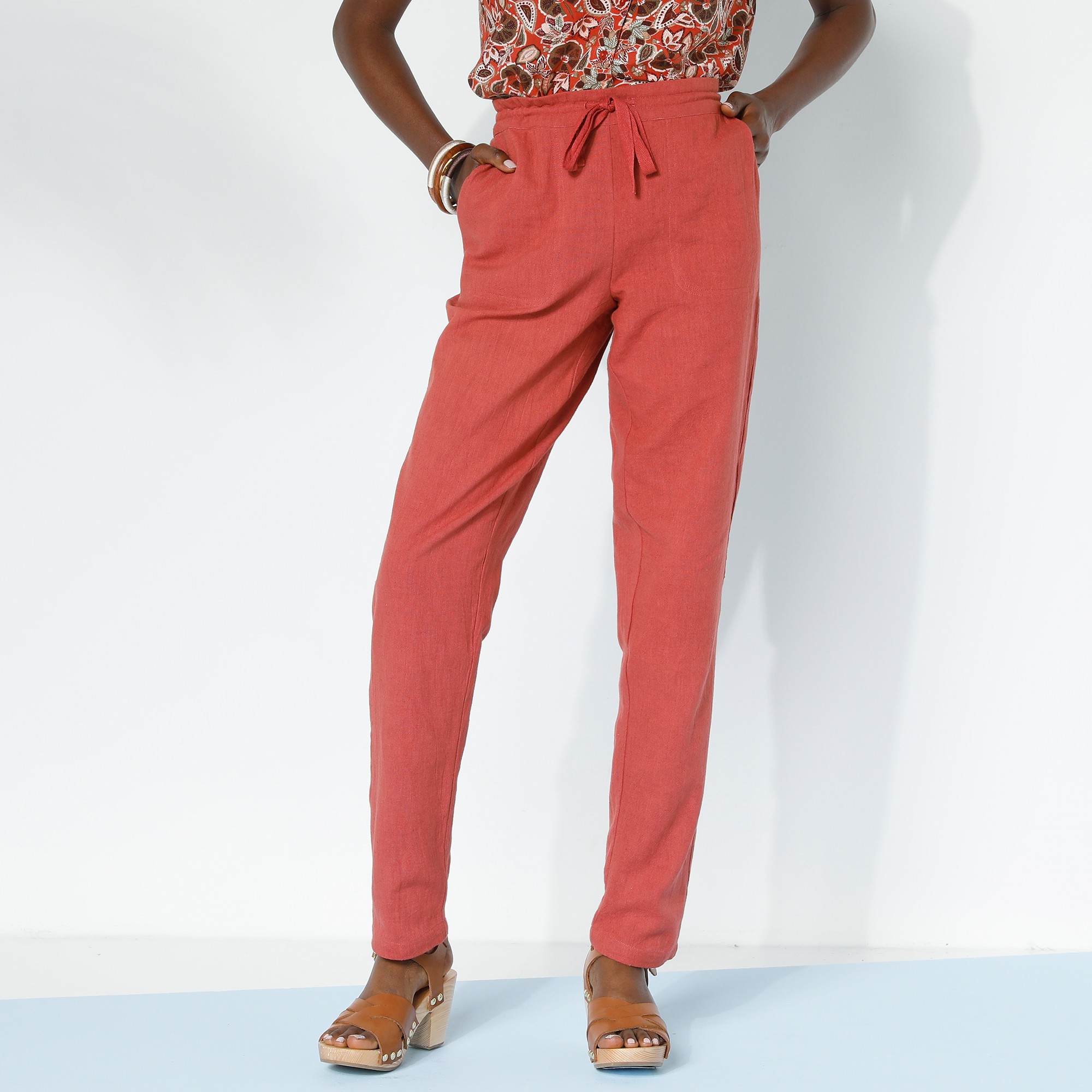 Pantalon Fuselé Fluide, Lin-coton - Blancheporte