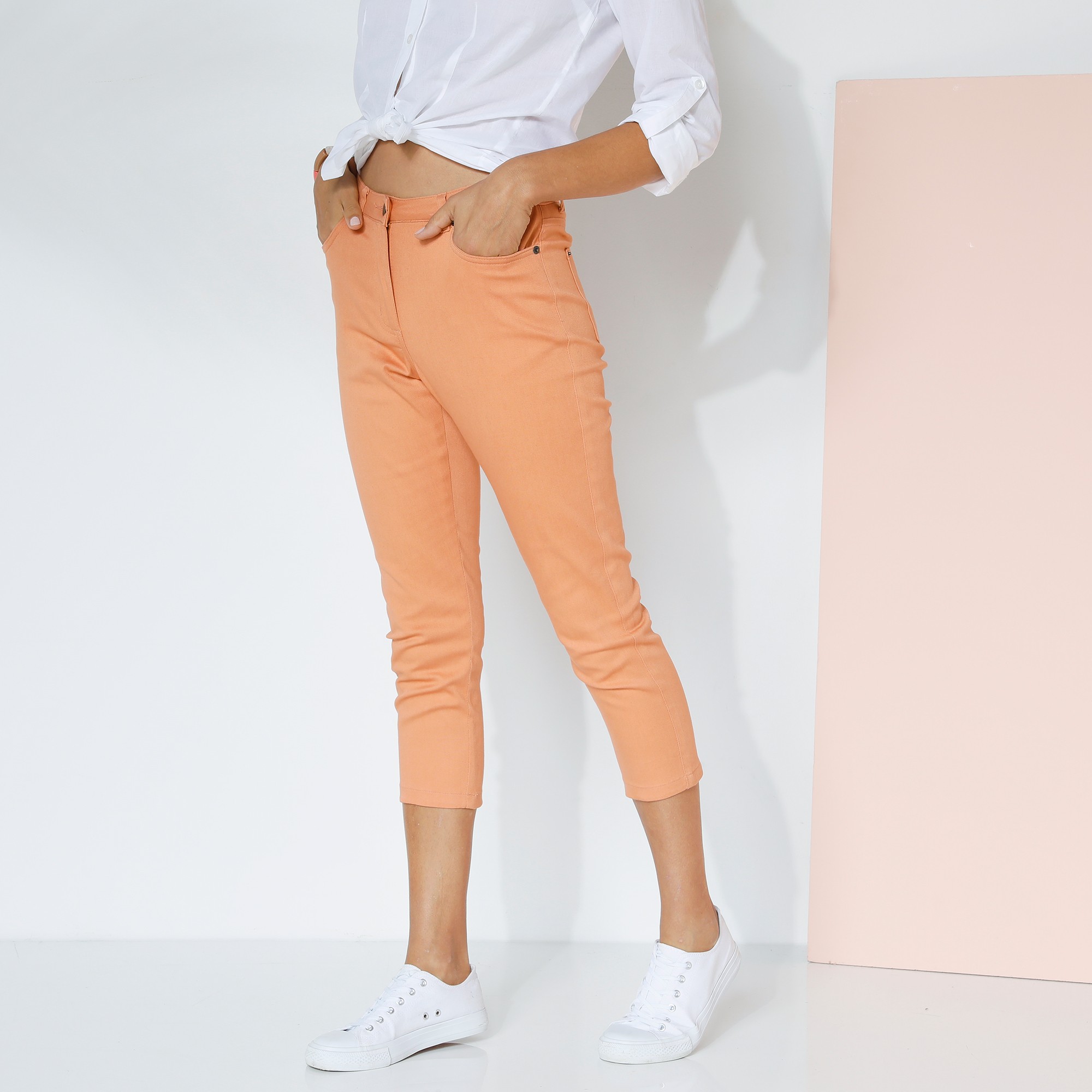 Pantacourt Coupe Fuselée Couleur - Blancheporte