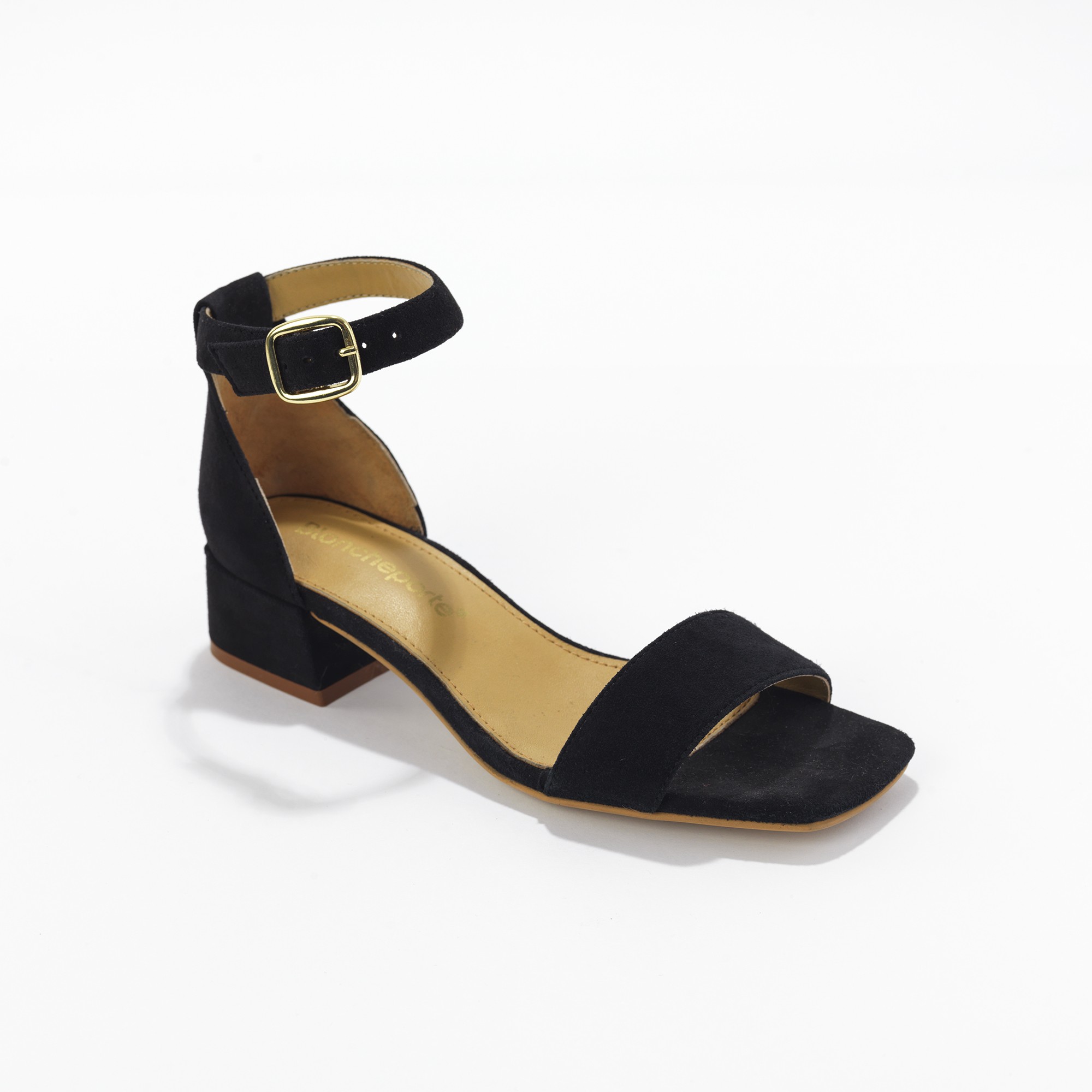 Sandales En Croûte De Cuir À Bride Et Talon - Blancheporte