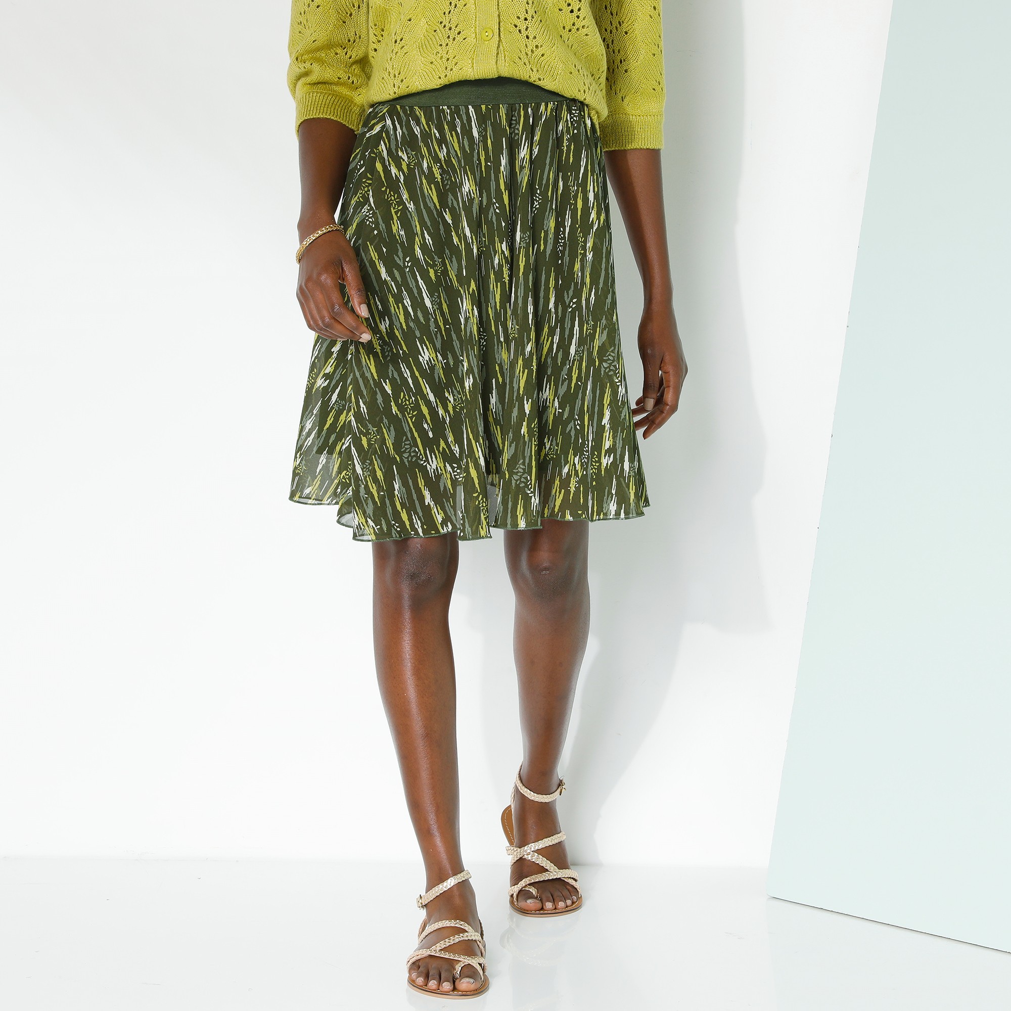 Jupe Courte Imprimé Ethnique, Voile - Blancheporte