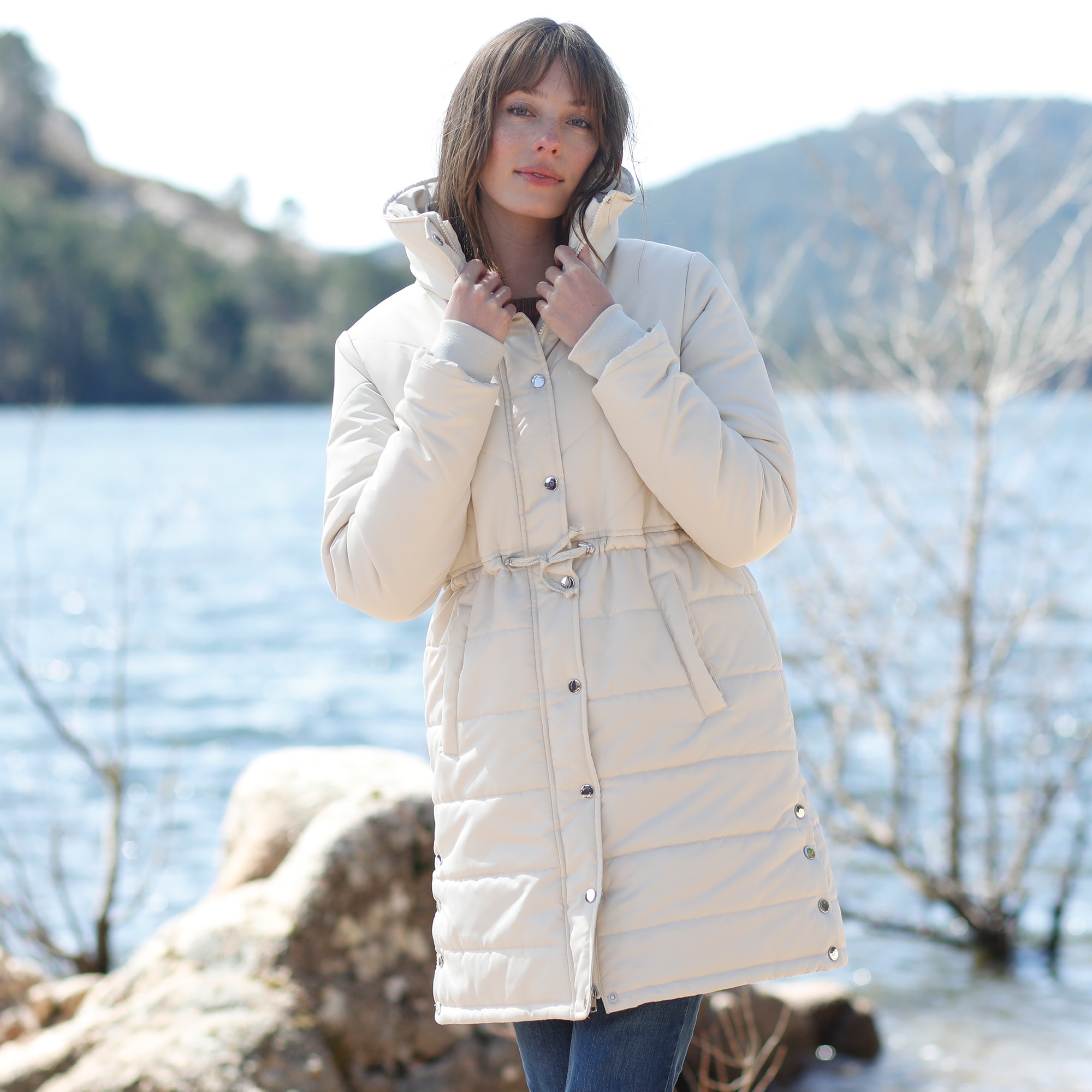 Doudoune deals blanche porte