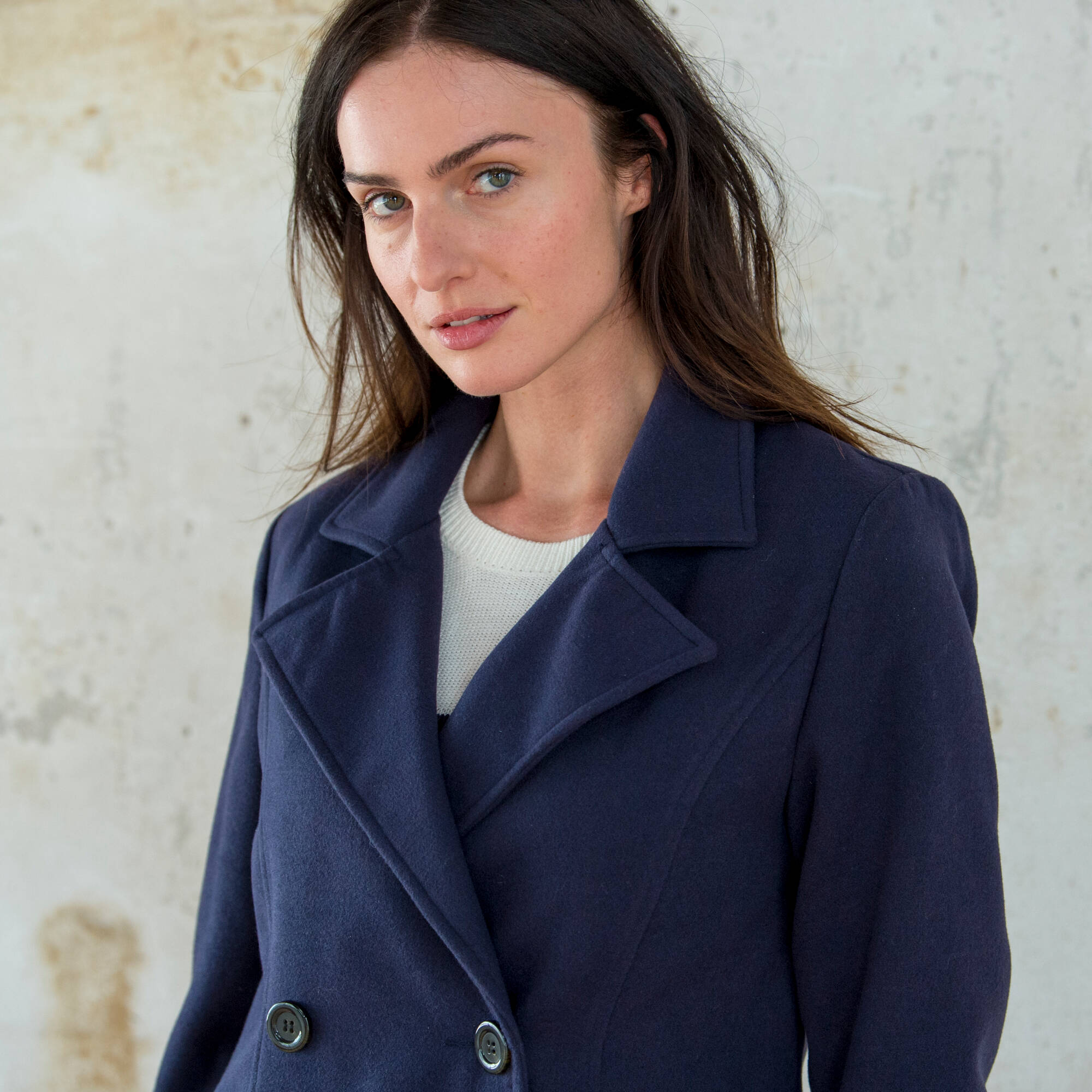 Manteau caban boutonn uni - Blancheporte 90 €