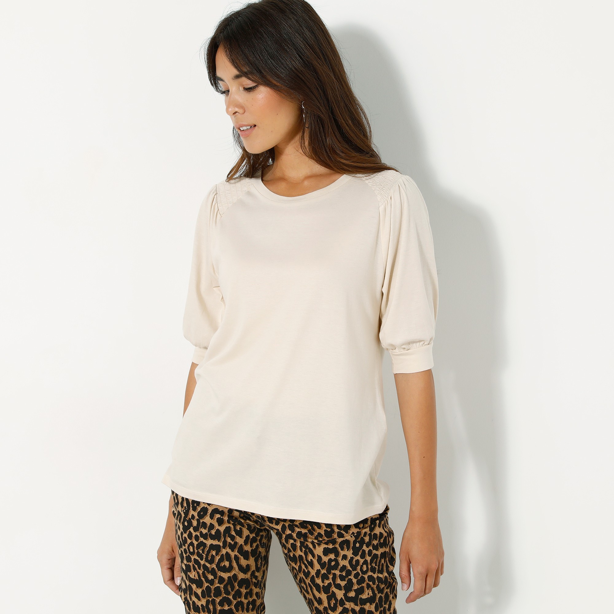 T-shirt Ample Manches Bouffantes - Blancheporte