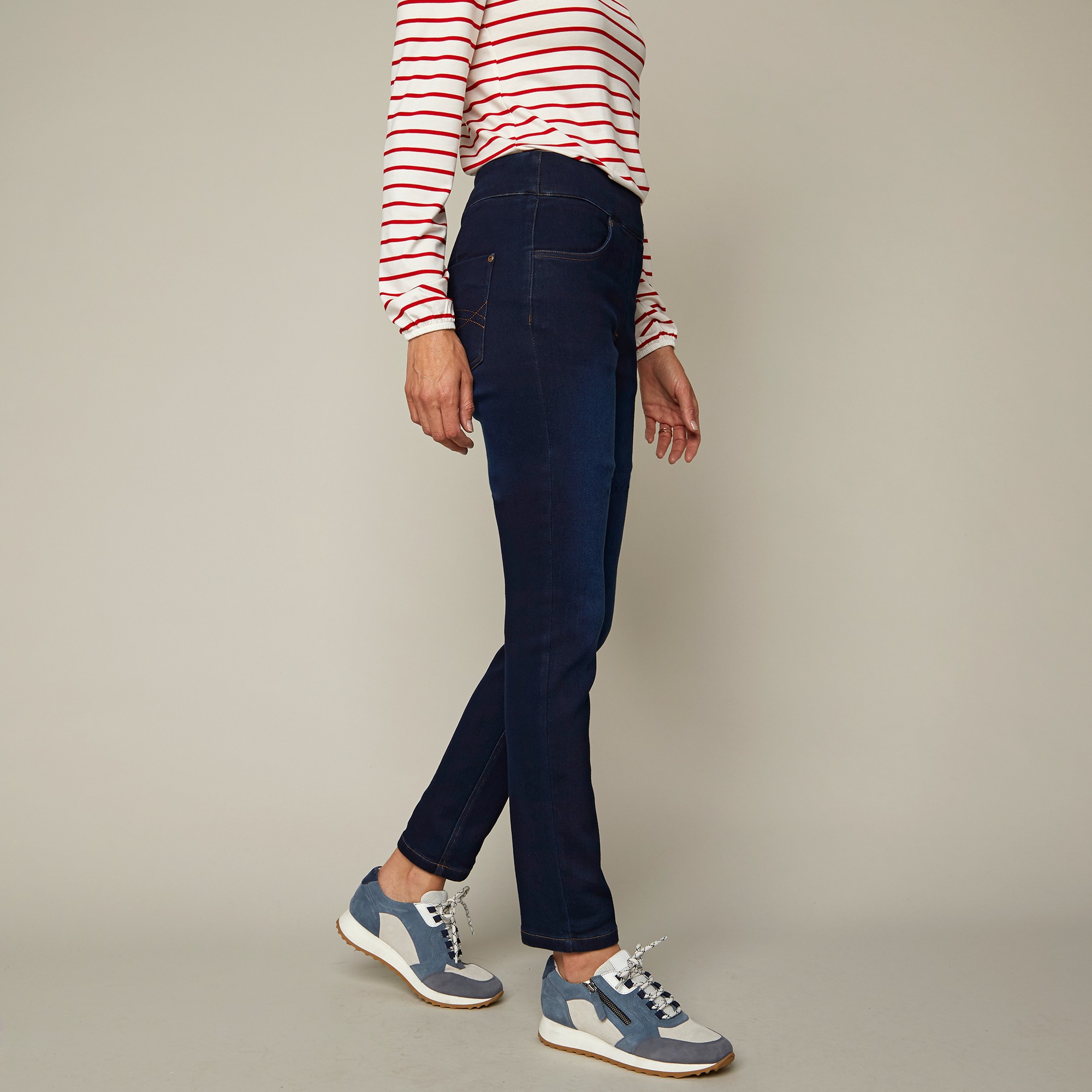 Jegging Fuselé Ultra Stretch, Maille Effet Jean - Blancheporte