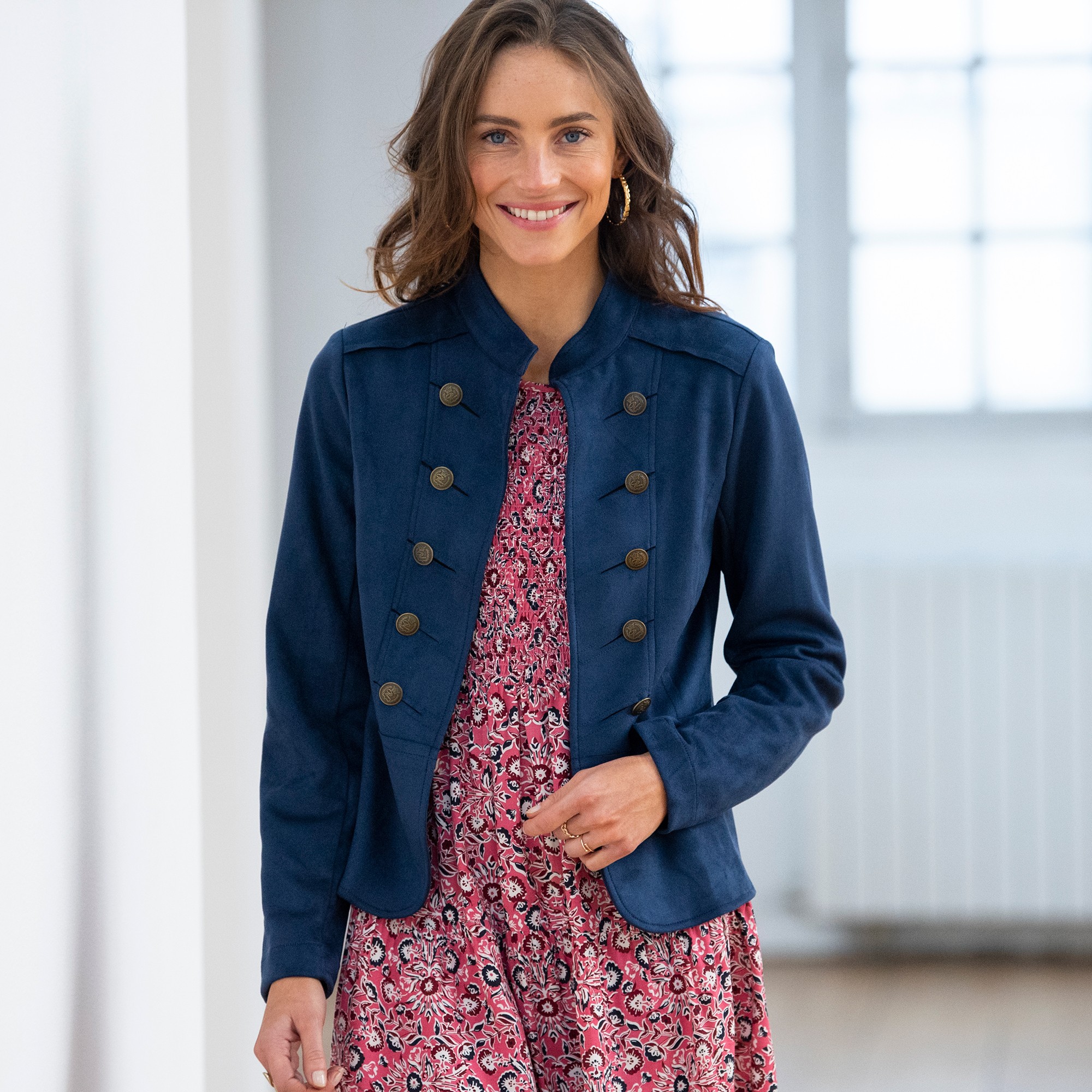 Veste Officier Suédine - Blancheporte