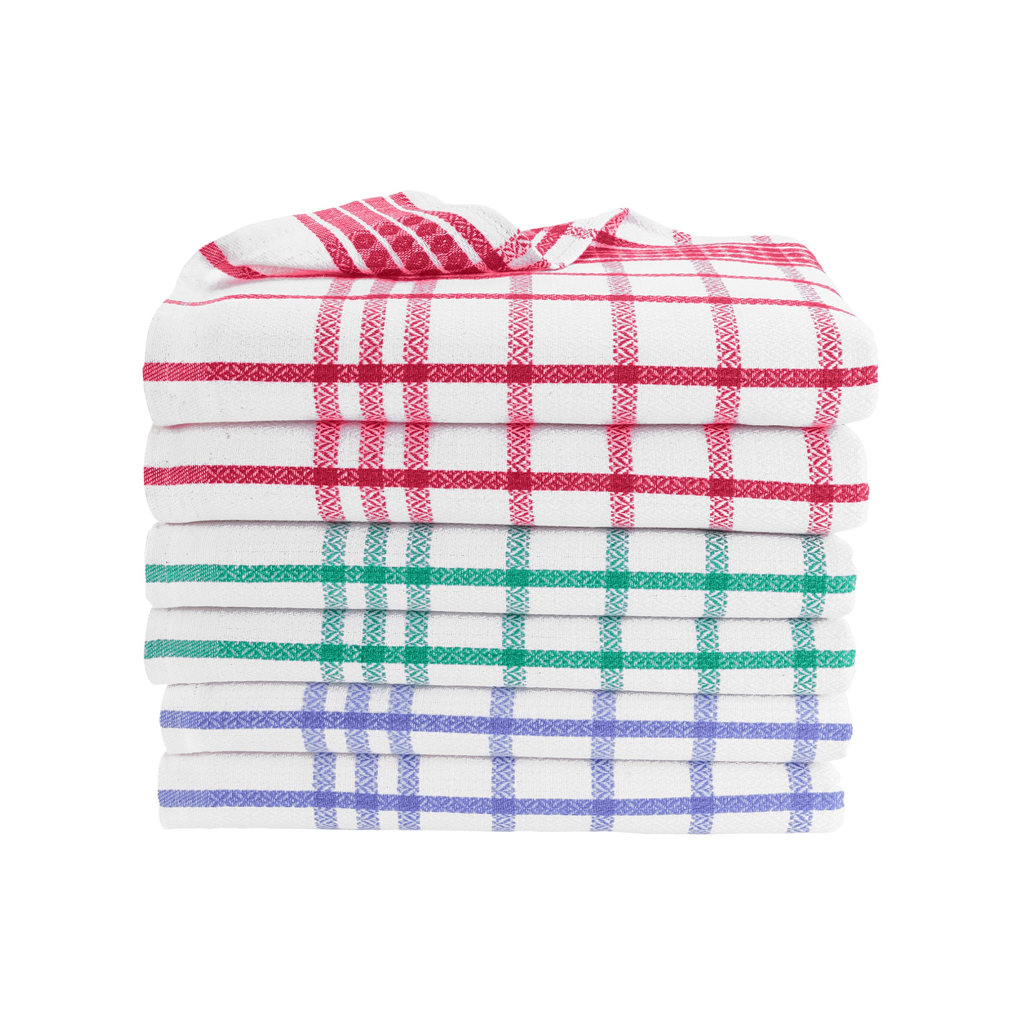 Torchons Métis Carreaux - Lot De 6 Ou 12 - Blancheporte