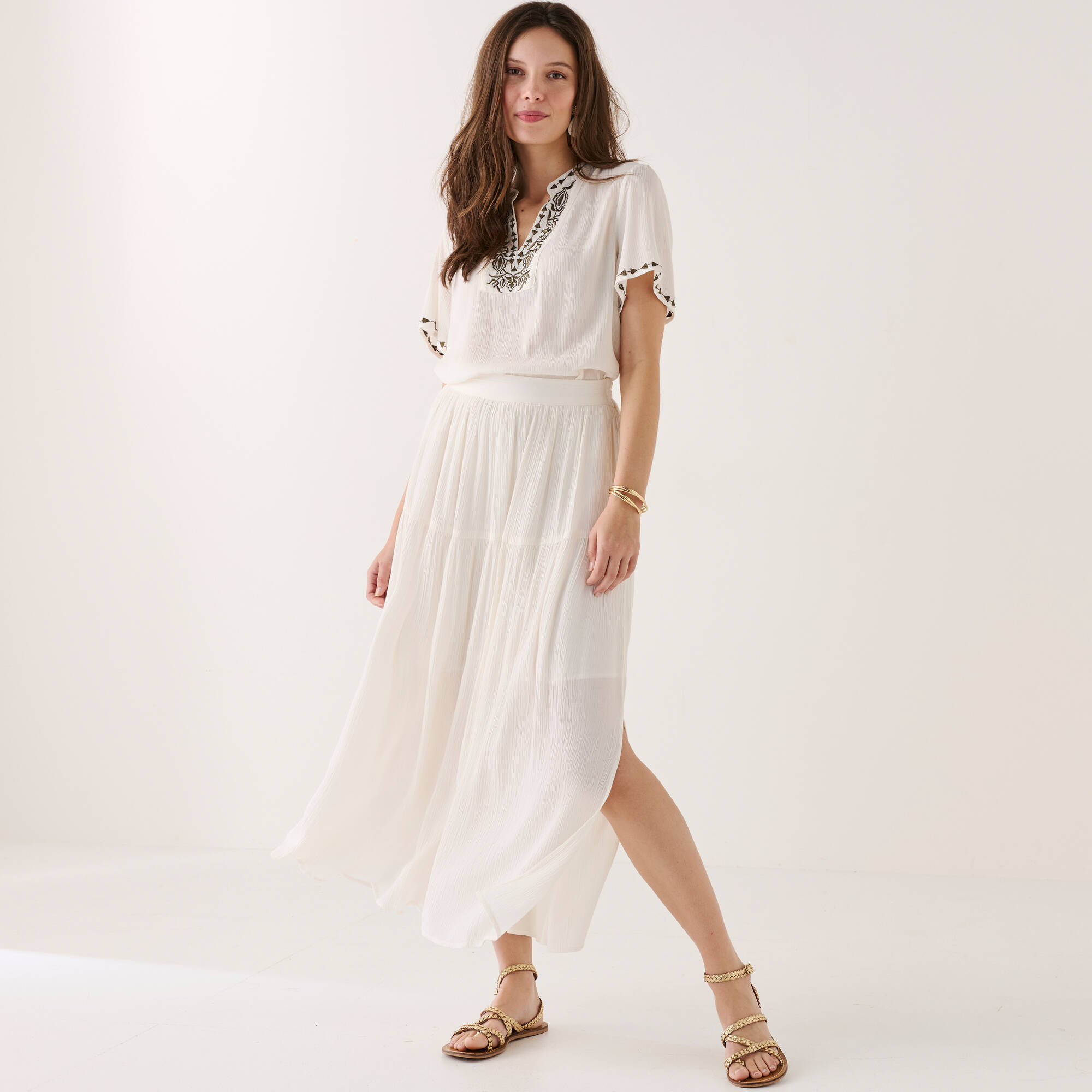 Jupon long uni fente ct - Blancheporte 12 €