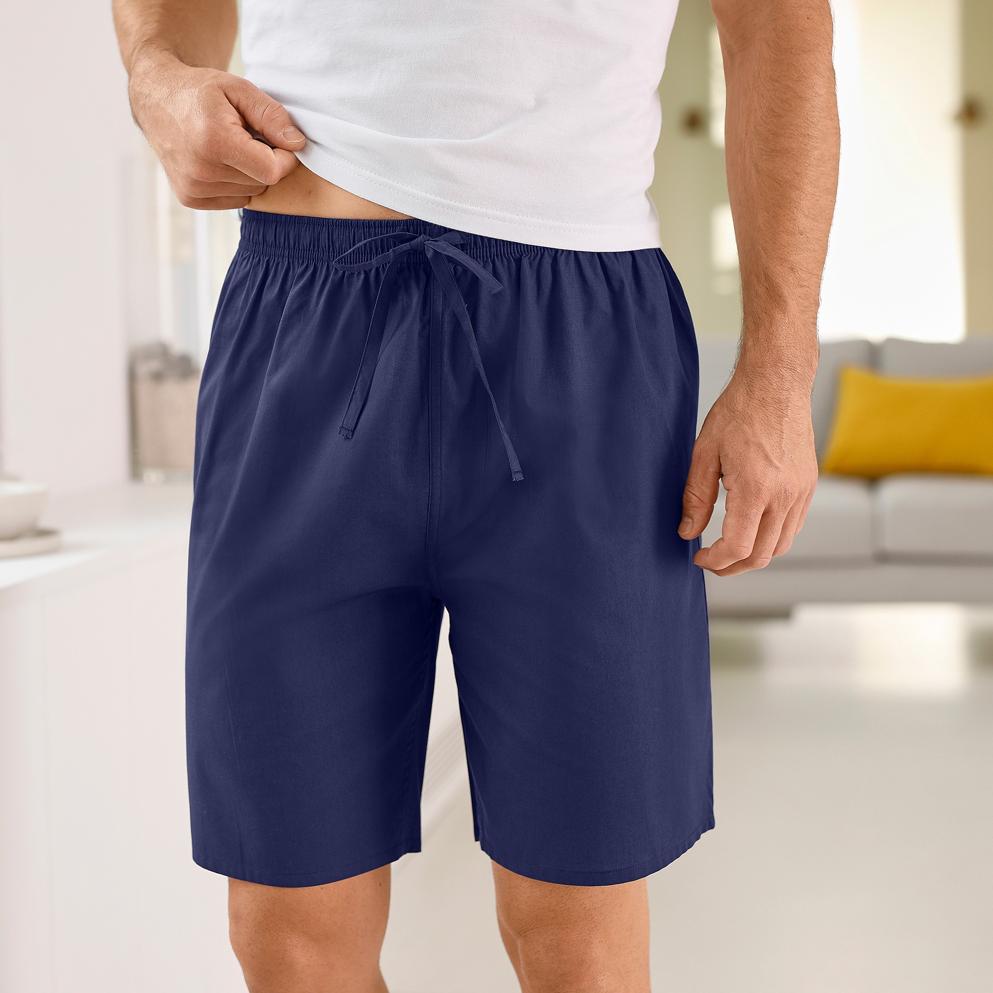 Short Pyjama Uni + Carreaux - Lot De 2 - Blancheporte