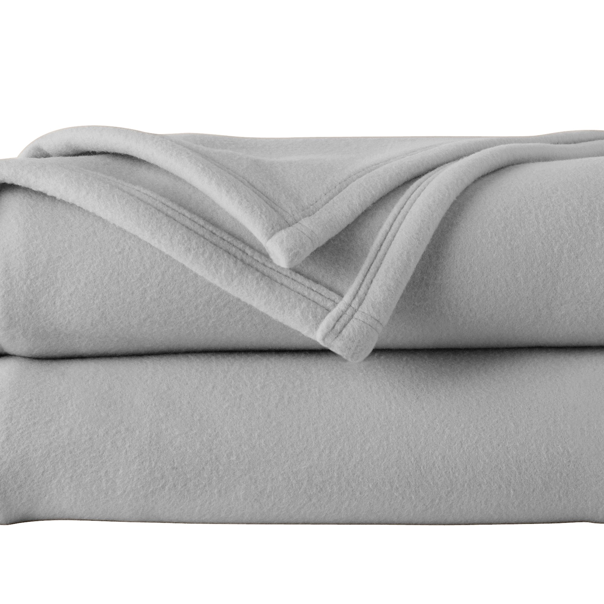Couverture polaire Thermotec® qualité luxe 450g/m2 - Couverture 2 Personnes : 240x260 Cm - Gris - Ou