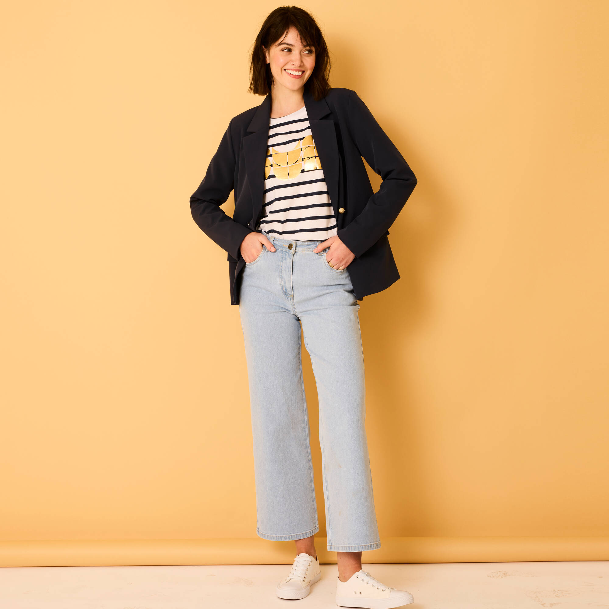 Veste blazer boutonnage crois - Blancheporte 48 €