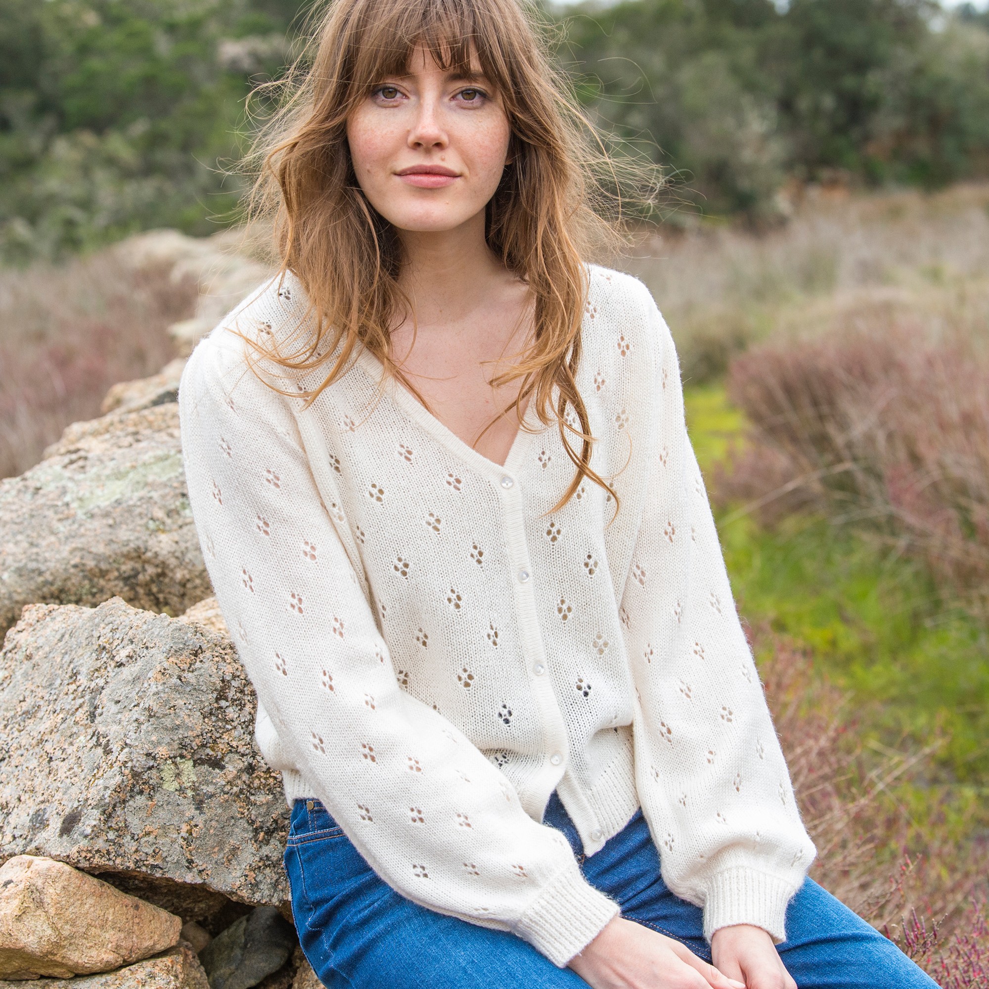 Gilet Boutonné, Maille Pointelle Toucher Mohair - Blancheporte