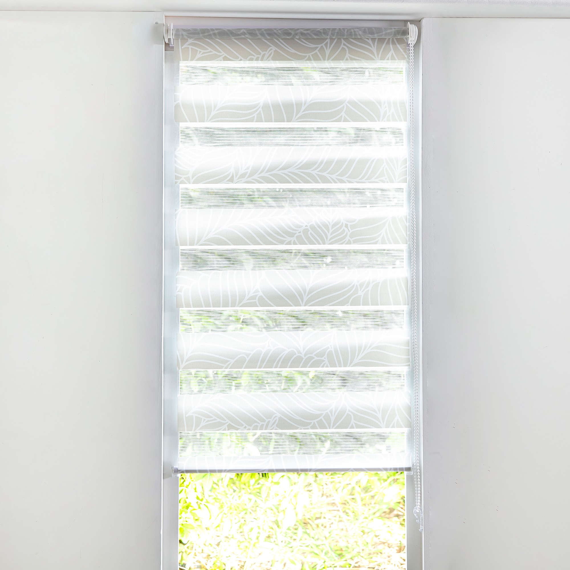 Store Enrouleur Jour/nuit Motif Feuilles - Blancheporte