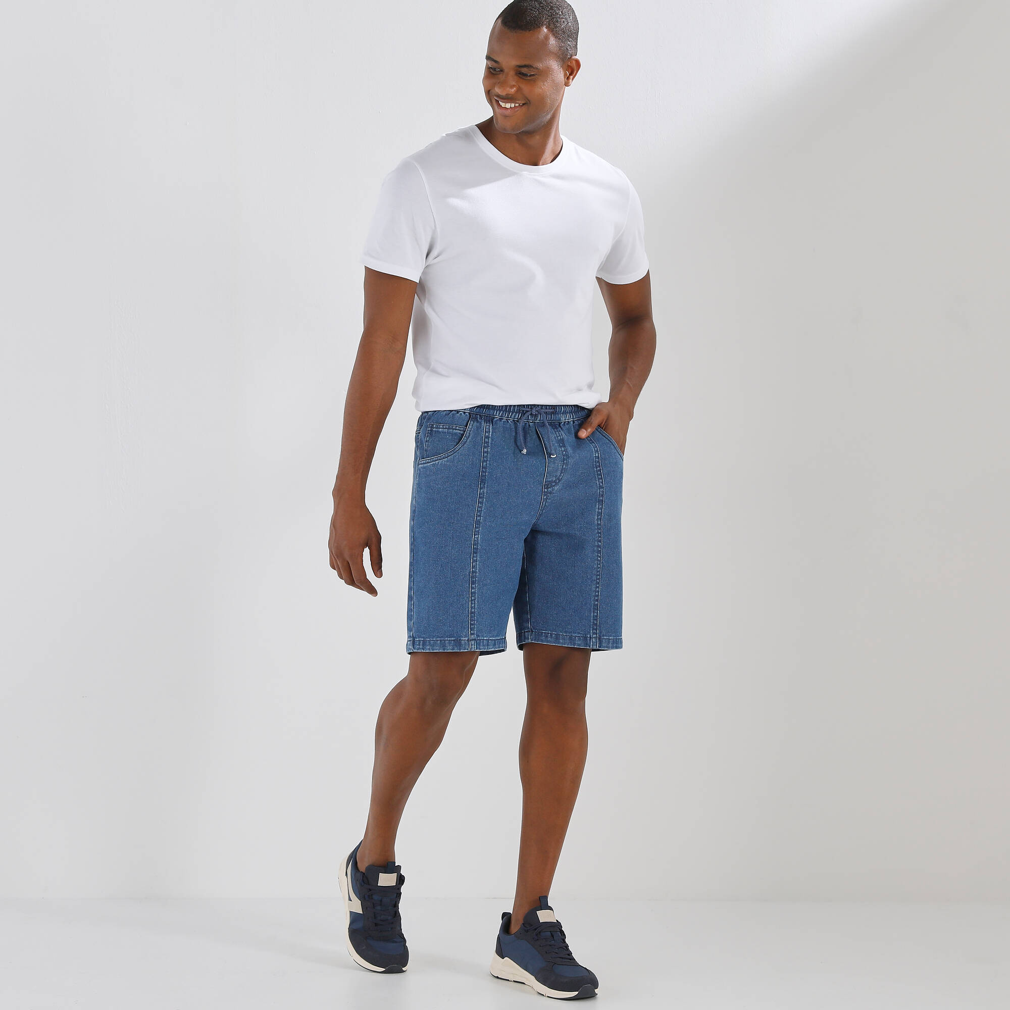 Bermuda denim lger lastiqu - Blancheporte 27$