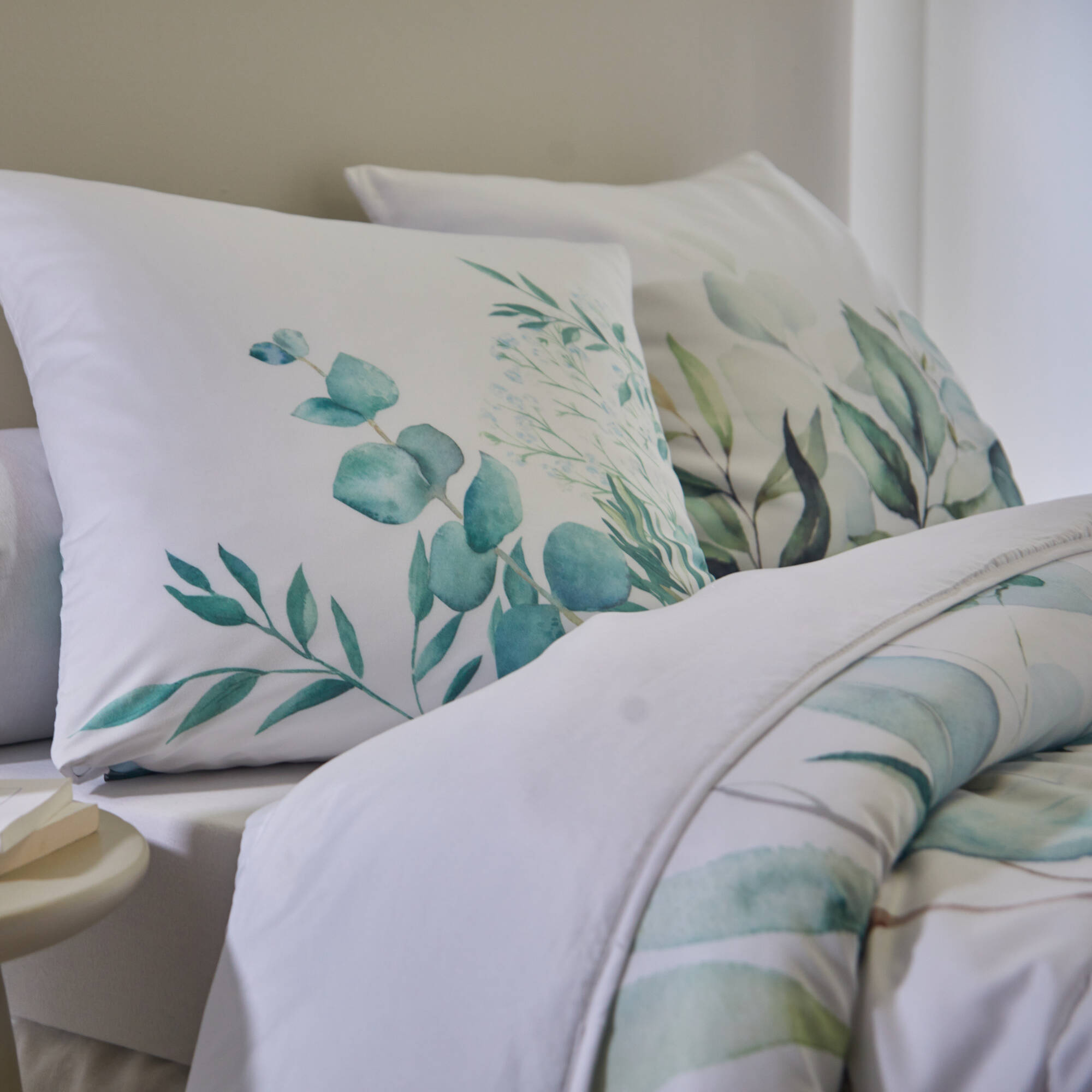 MK Collection Couvre-lit matelassé 3 pièces Motif floral Blanc/bleu