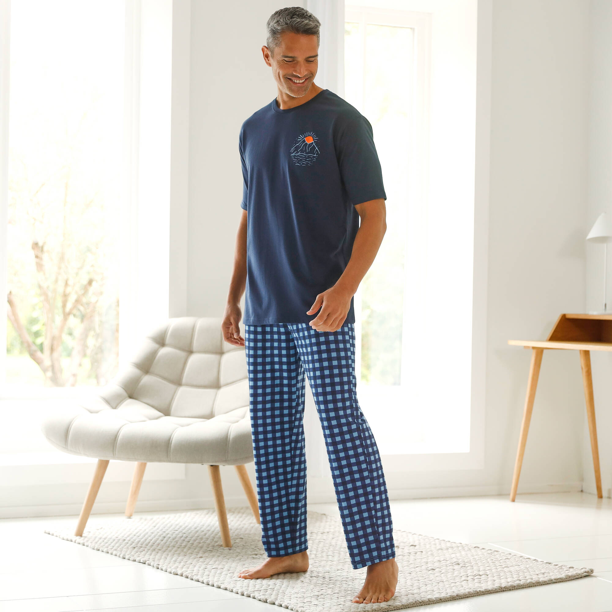 Pantalon pyjama coton carreaux - Blancheporte 7 €