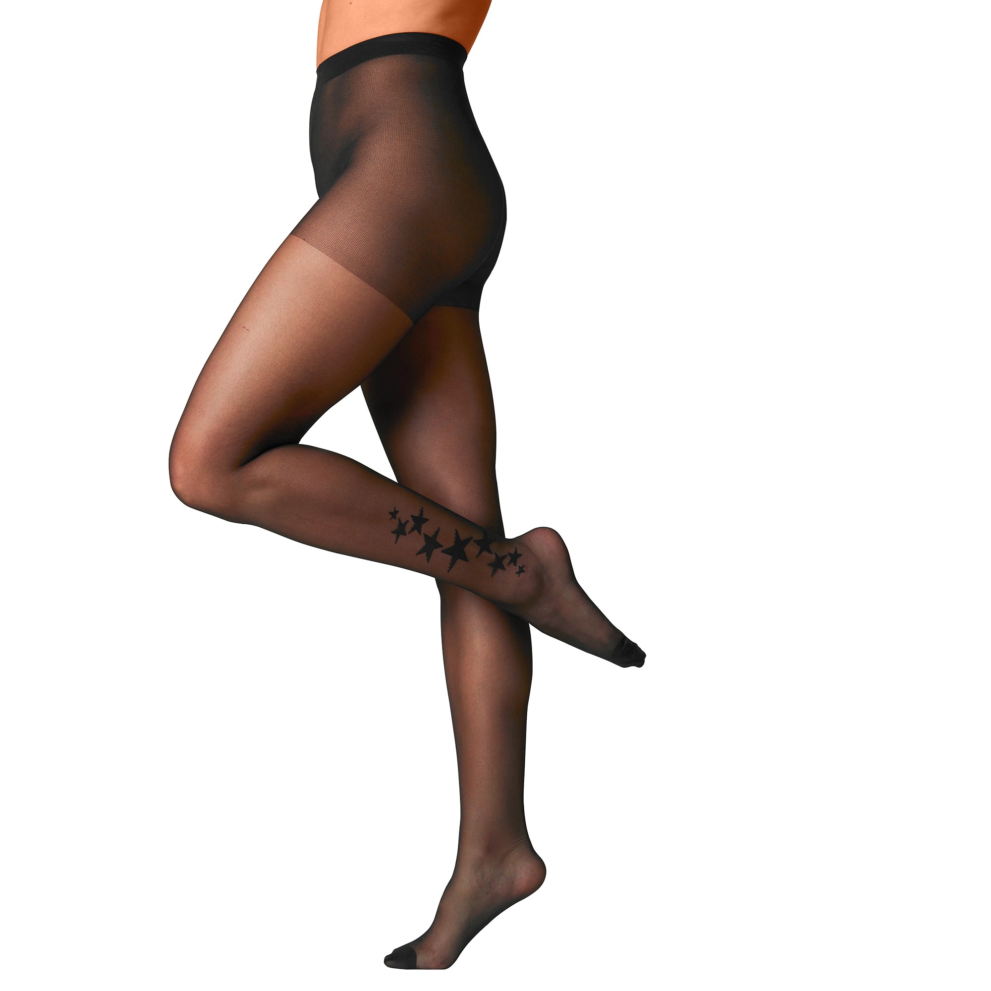 Collant Fantaisie Imitation Tattoo étoiles - Lot De 2 - Blancheporte