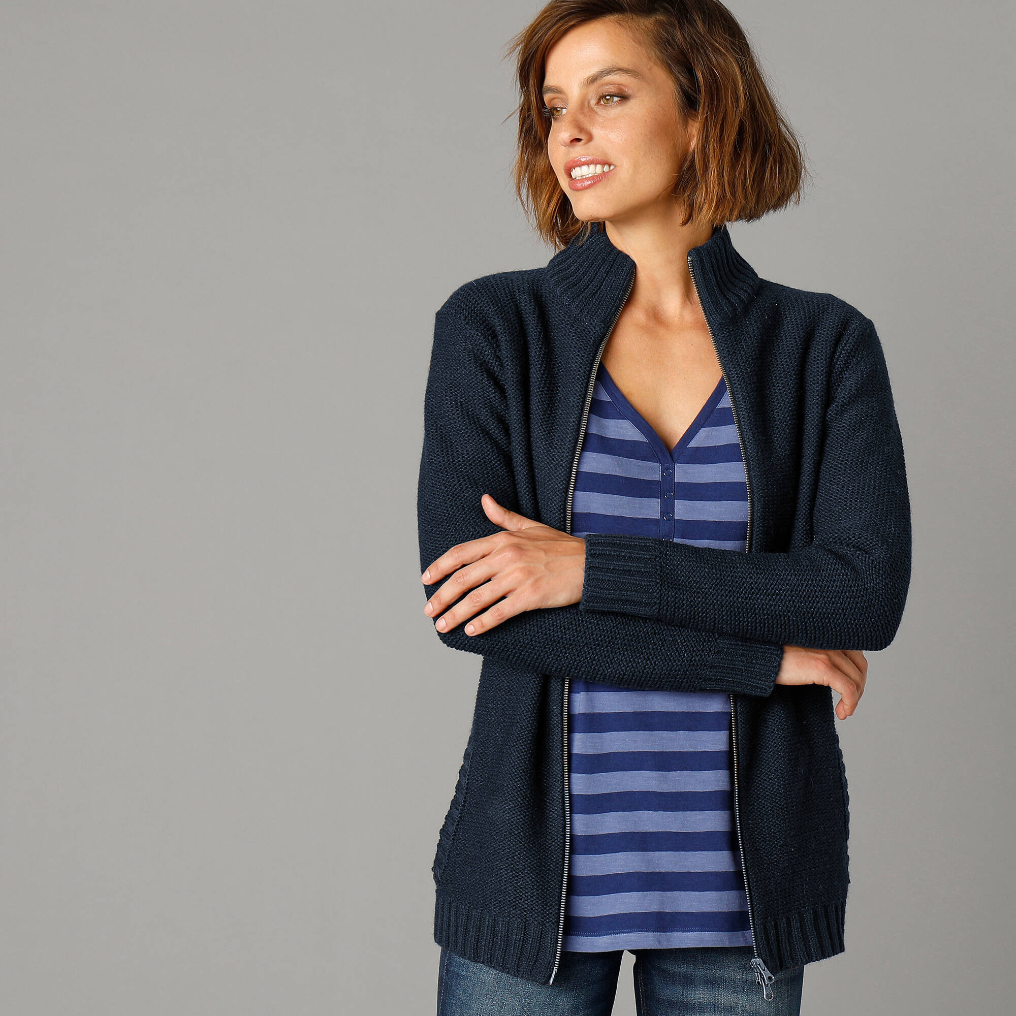 Gilet zippé femme blancheporte outlet