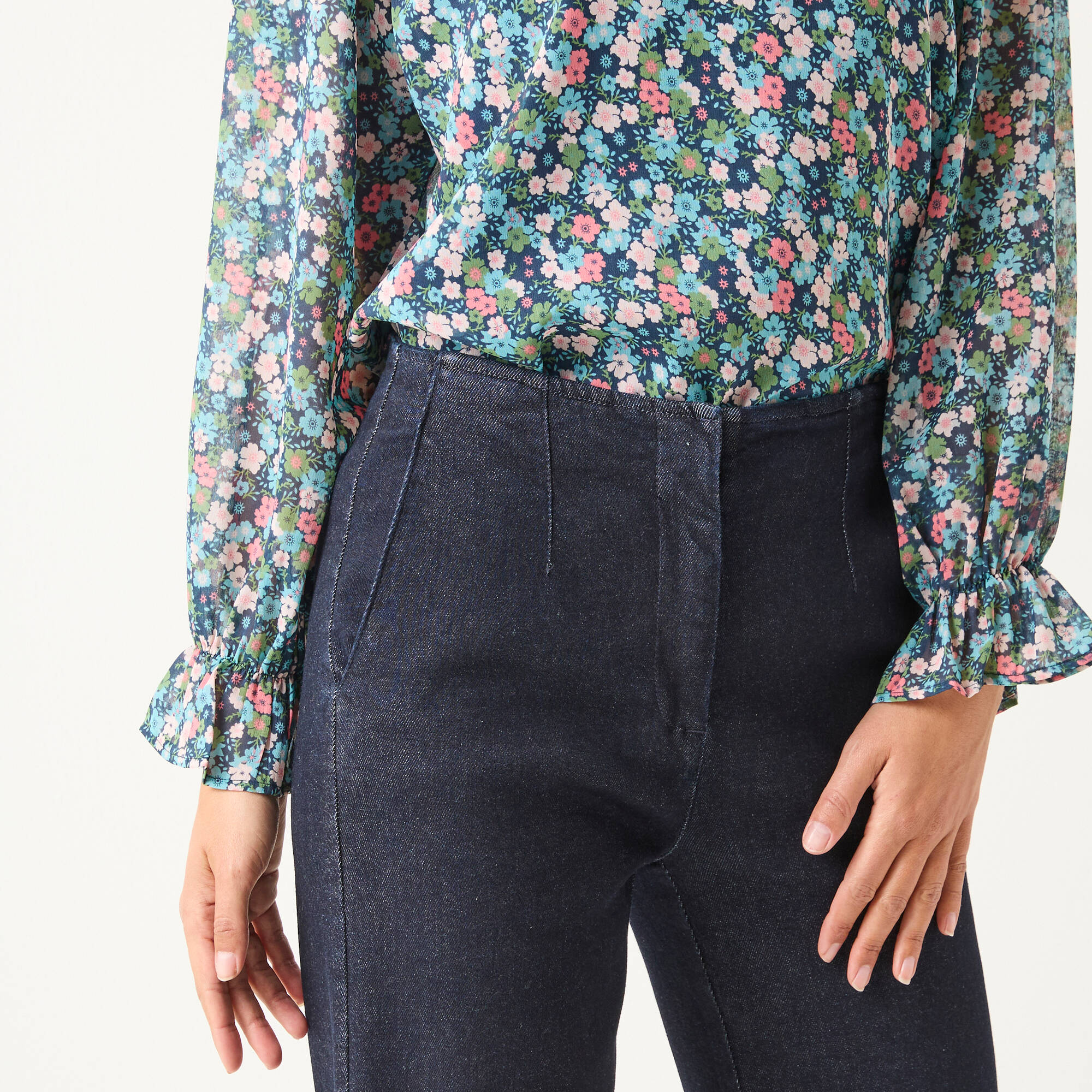 Jean flare taille haute - Blancheporte 43$