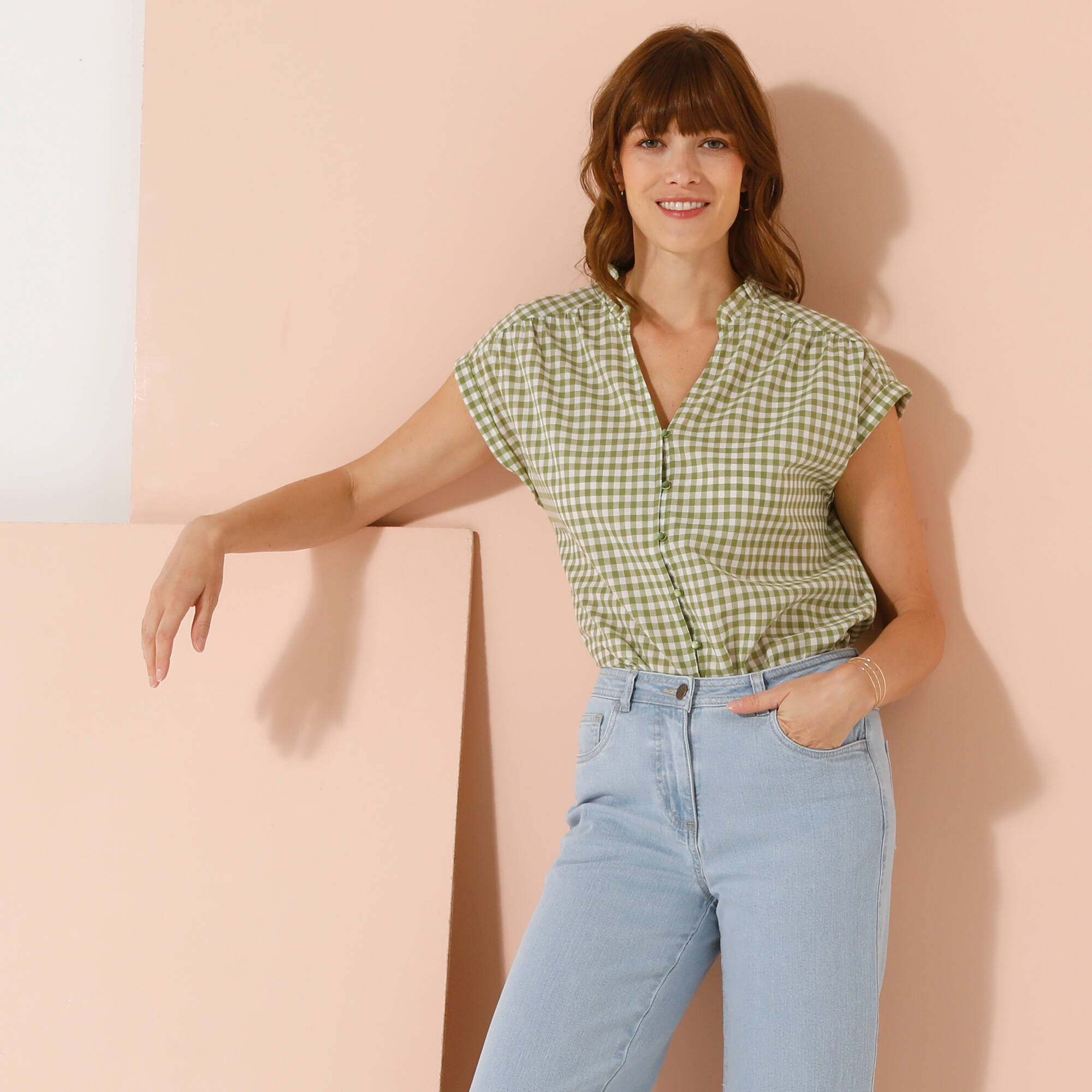 Chemisiers À Carreaux Femmes: Soldes Chemisiers À Carreaux