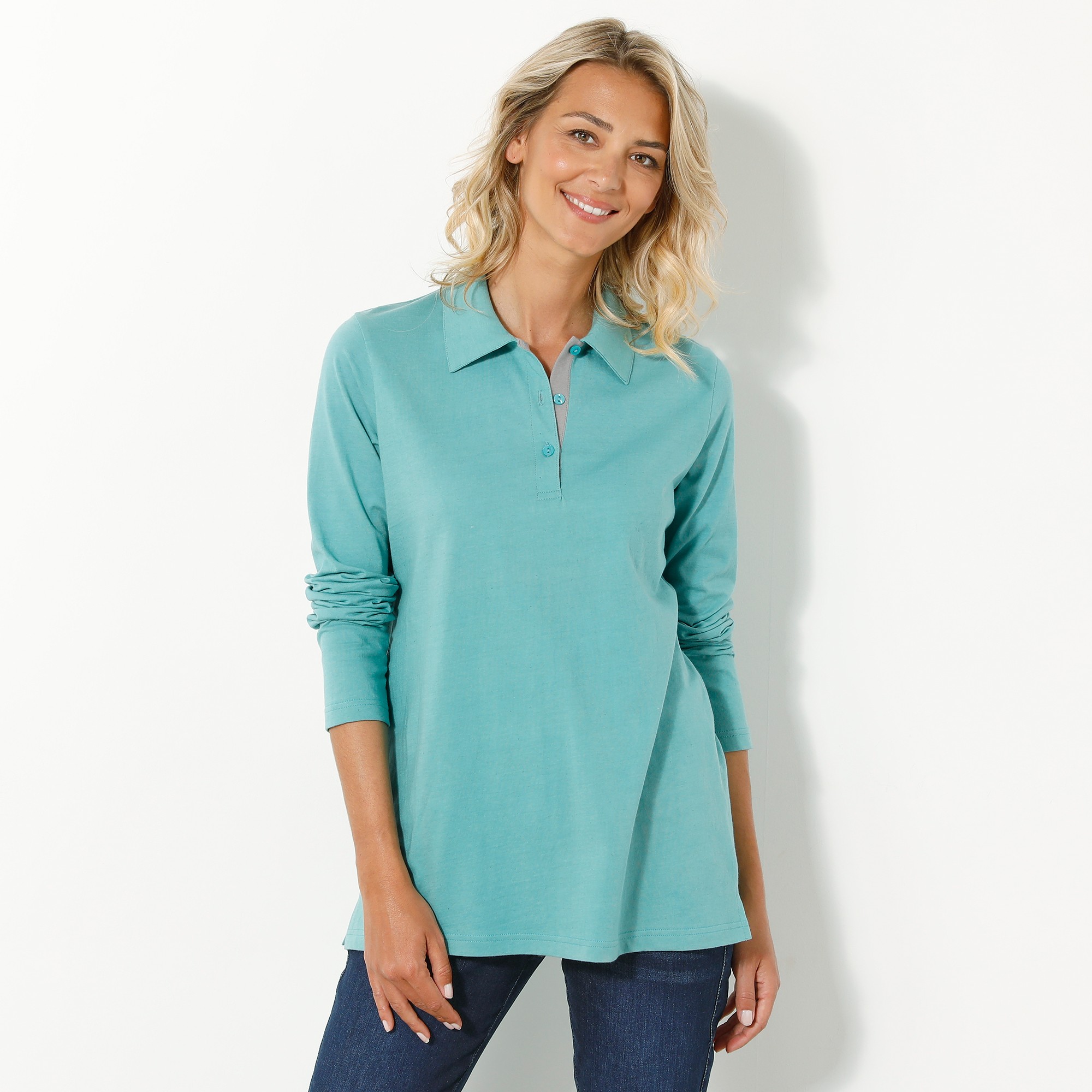 Polo Bicolore Maille Jersey - Blancheporte