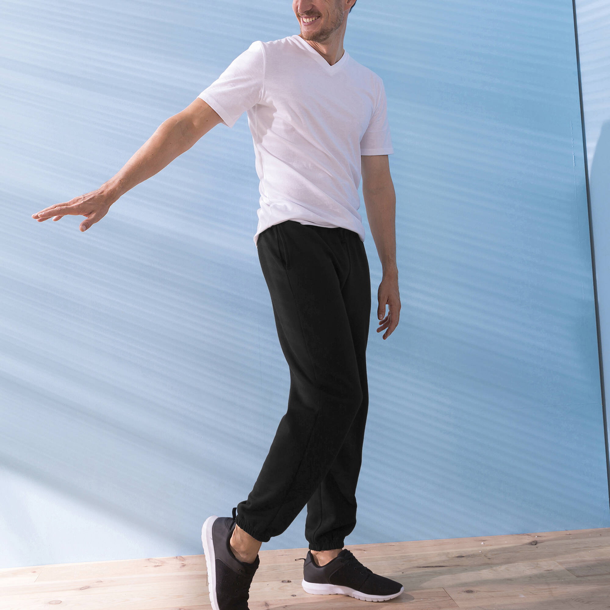 Pantalon jogging molleton bas lastiqu - Blancheporte 25$
