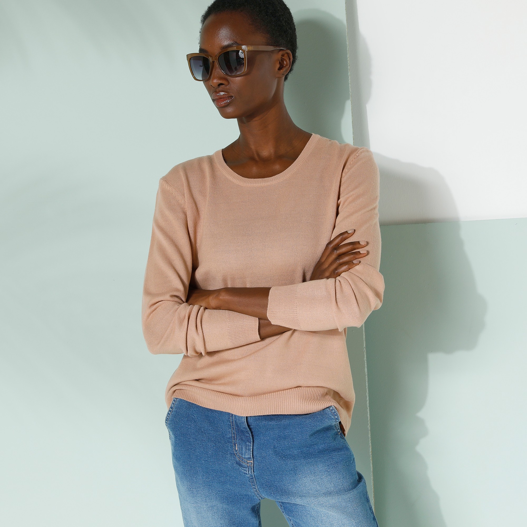 Pull Col Rond Uni - Blancheporte