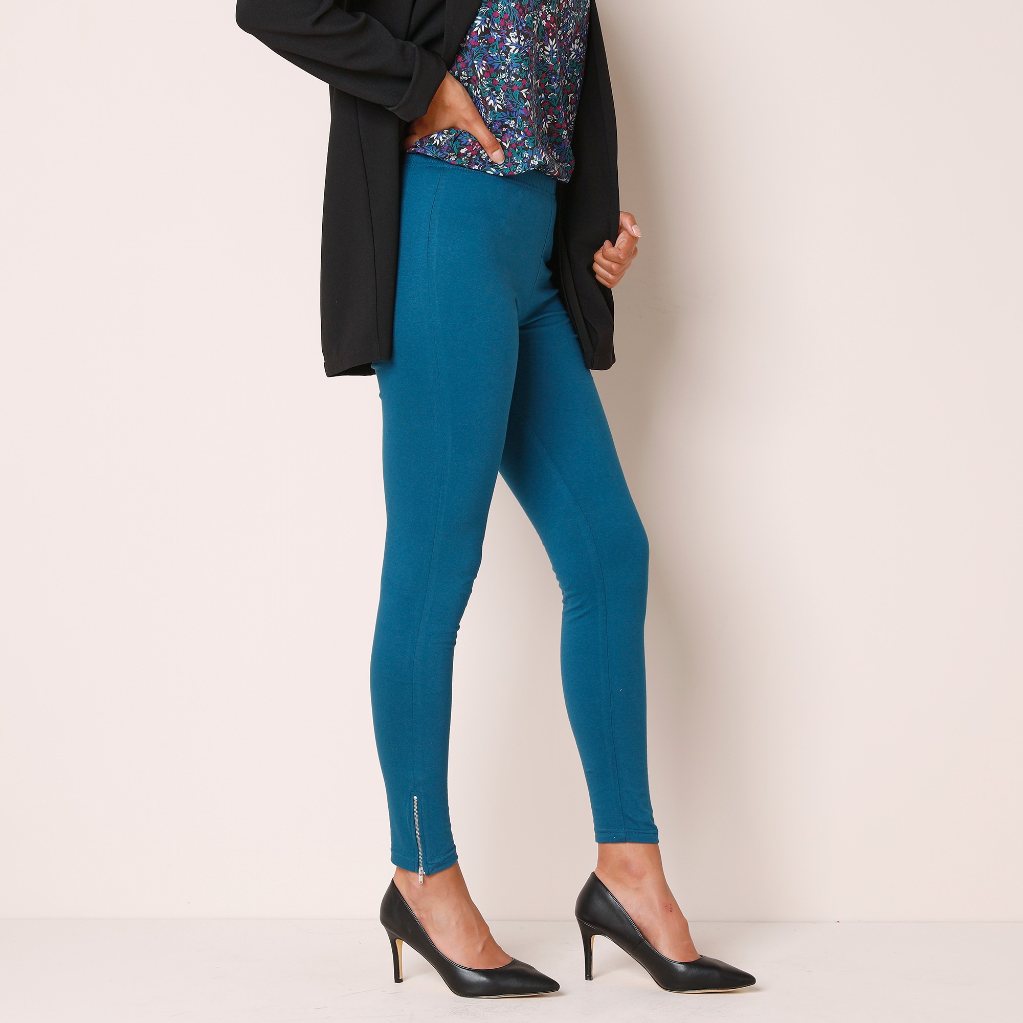 Legging Bas De Jambe Zippé, Taille Élastiquée - Blancheporte