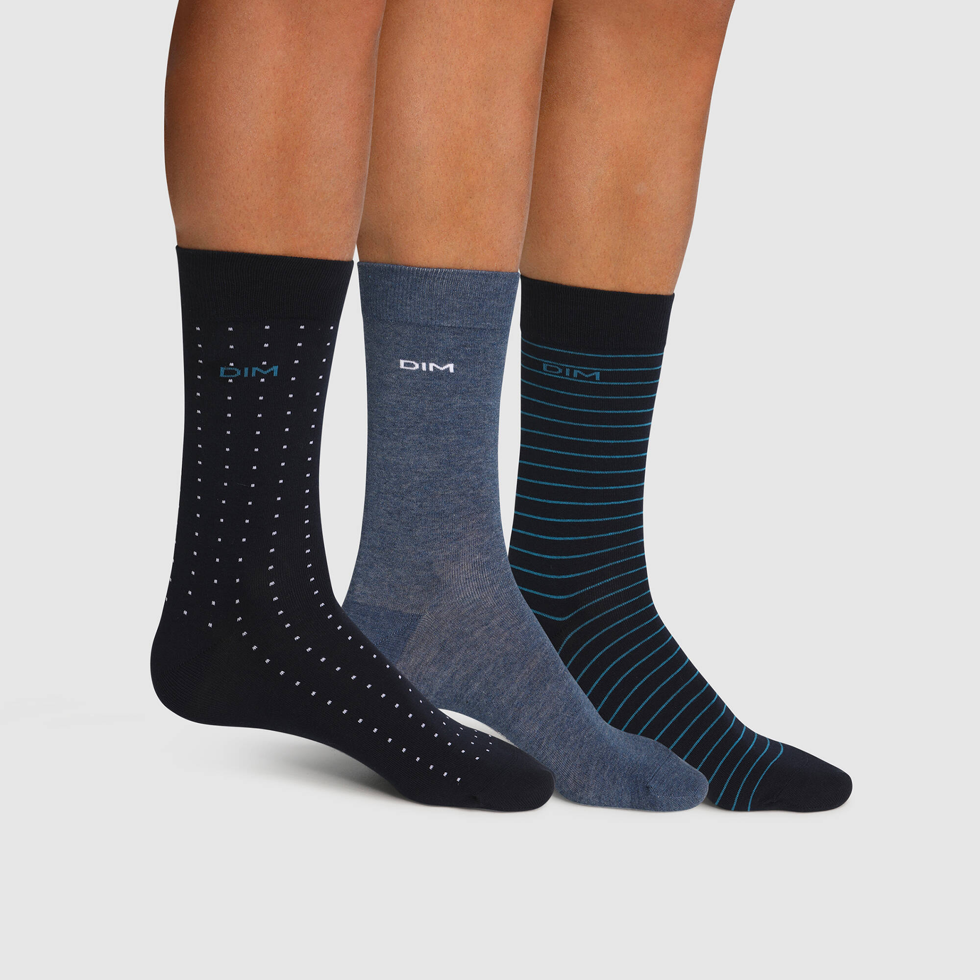 Mi-chaussettes ''Coton Style'' - lot de 3 paires - Blancheporte