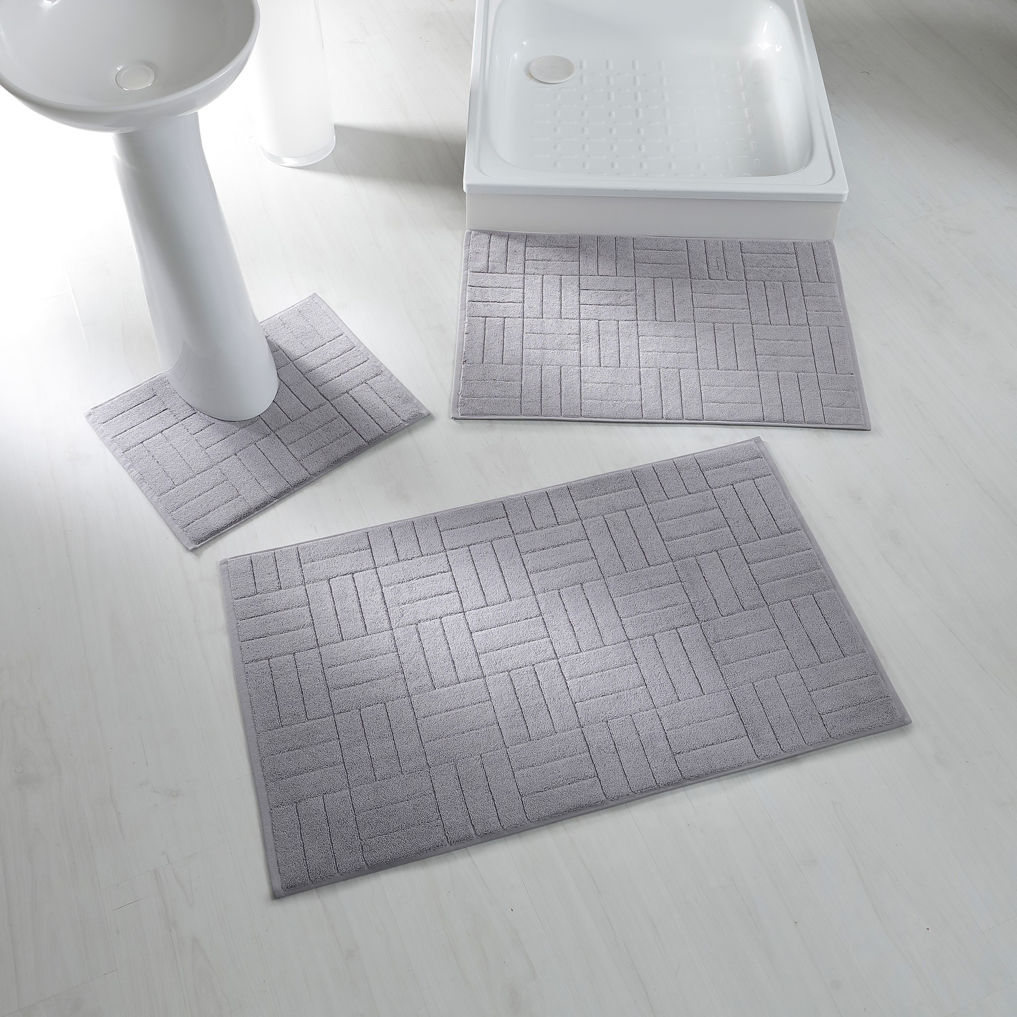 Tapis De Bain Éponge Motif Parquet - Blancheporte