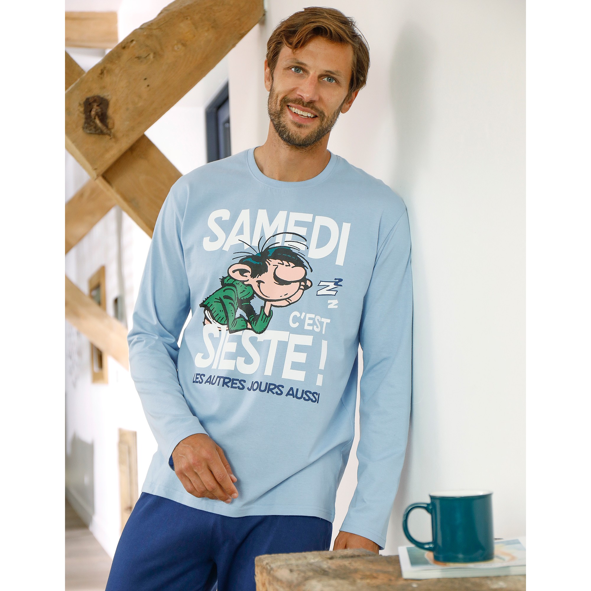 La blanche sales porte pyjama homme
