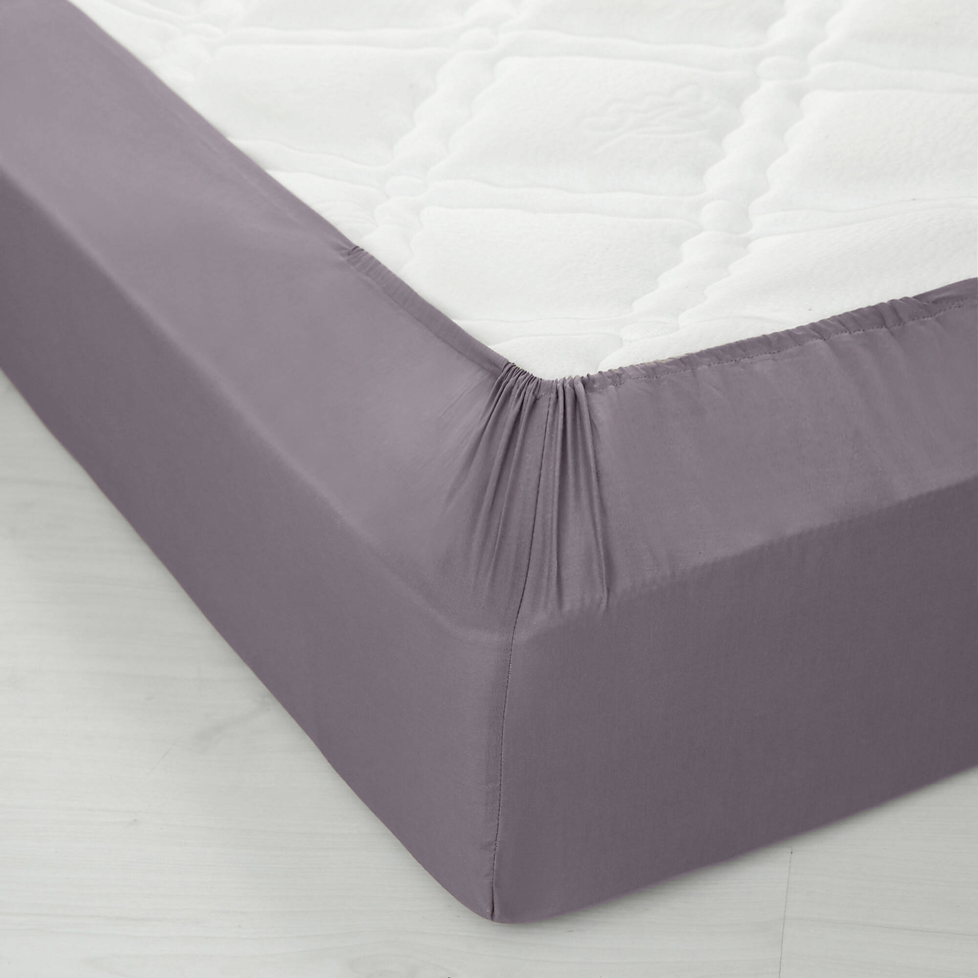 Drap-housse uni polyester - coton bonnet 32 cm - Blancheporte