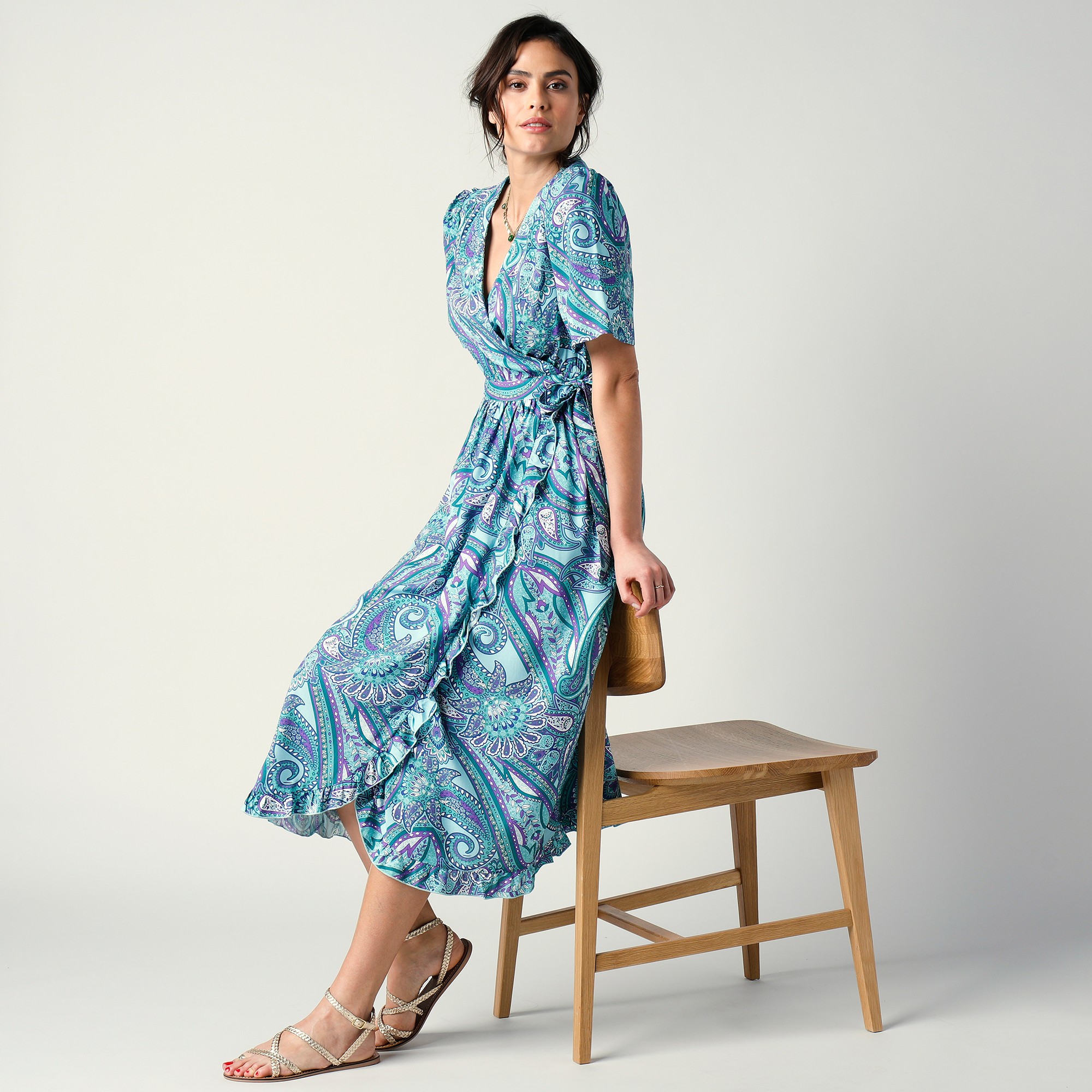 Robe Longue Fluide, Forme Portefeuille - Blancheporte